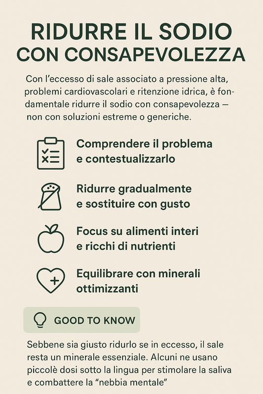 Ridurre il Sodio con Consapevolezza: Una Guida Personale e Scientifica