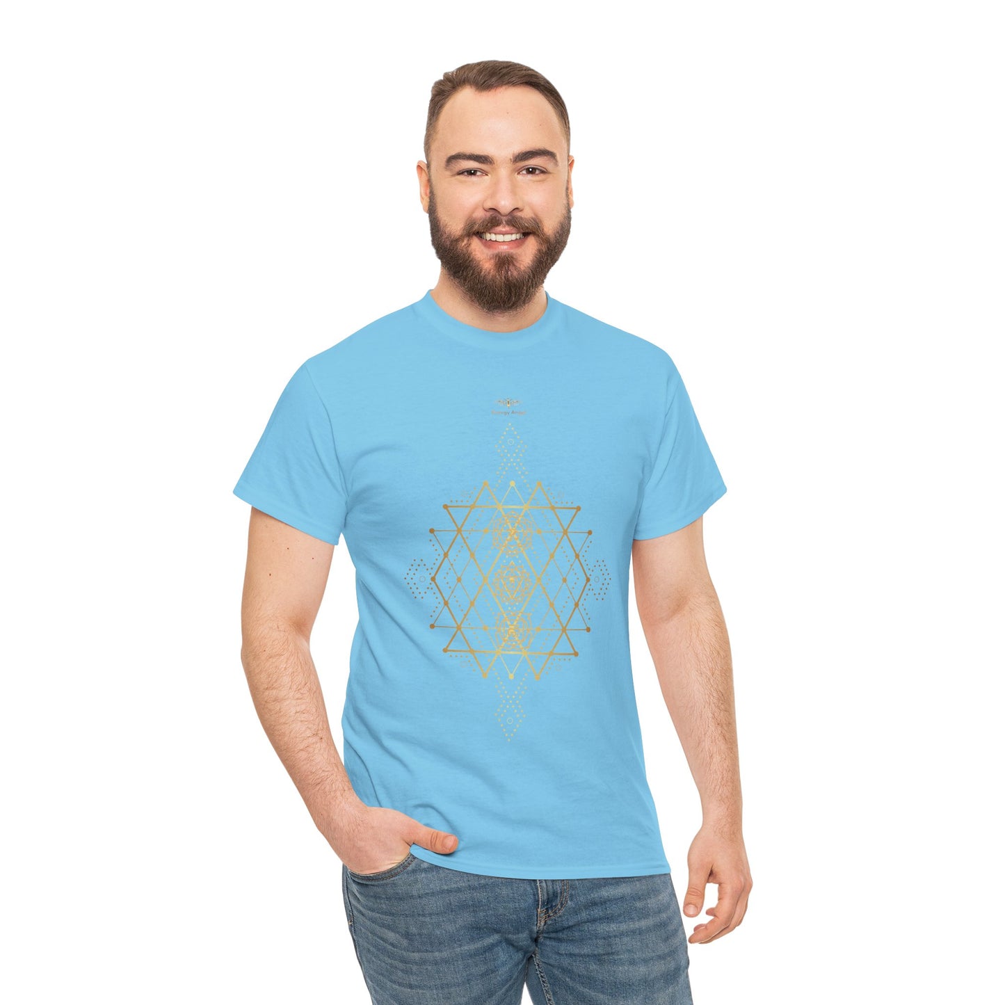 Sacred Geometry Chakra Unisex Heavy Cotton Tee