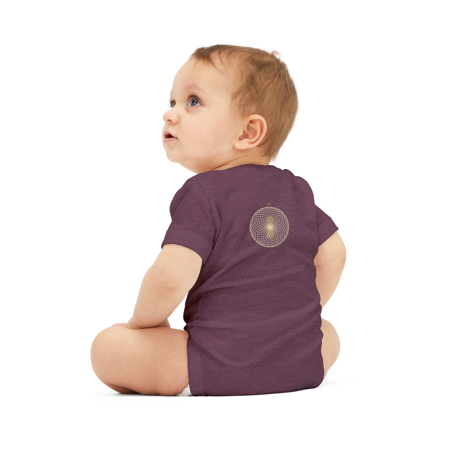 Solara & Rivo Infant Sacral Chakra Bodysuit — "Emotion. Art. Flow." Organic Cotton One-Piece