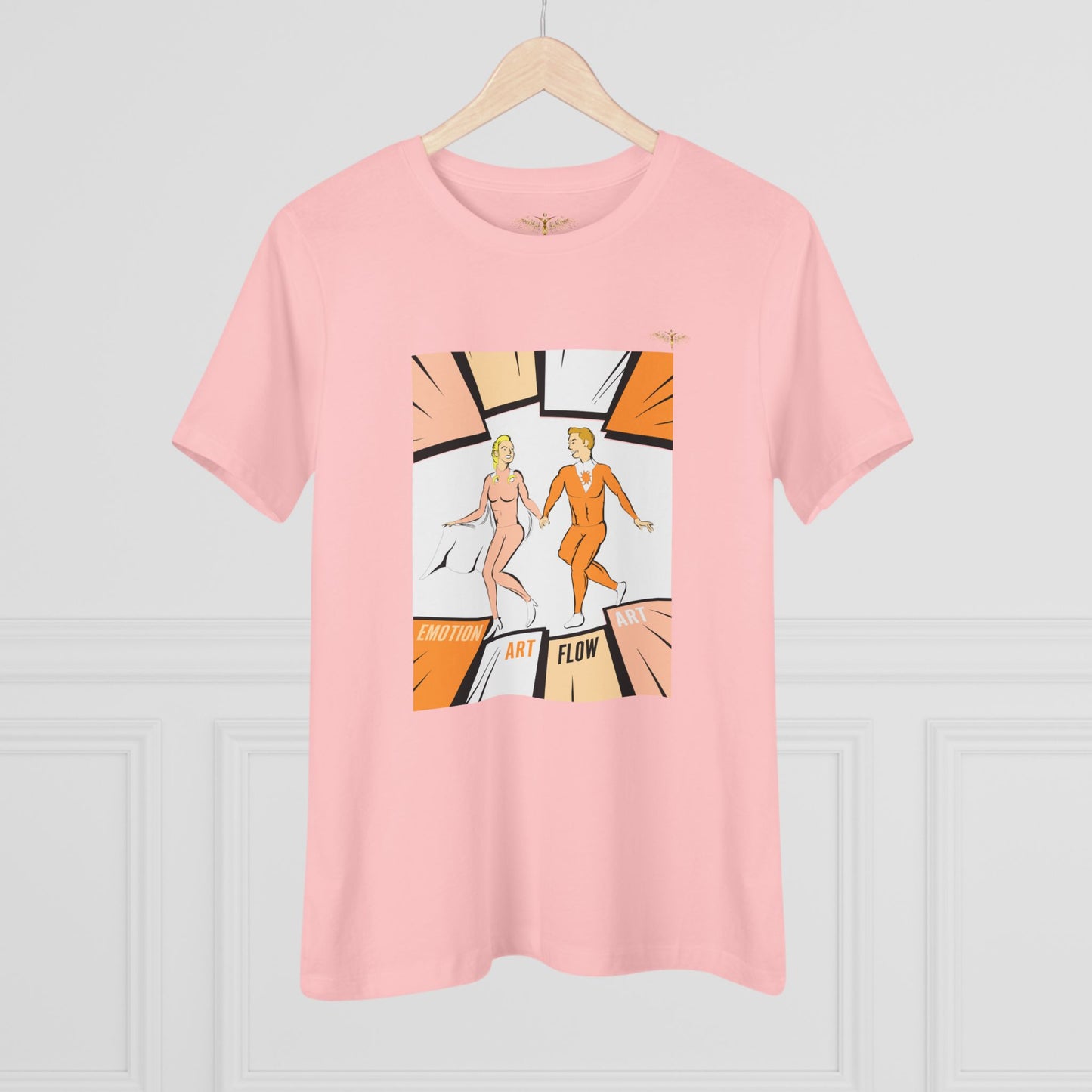 Solara & Rivo Women's Sacral Chakra Tee — "Art. Emotion. Flow." Lightweight Vintage Design