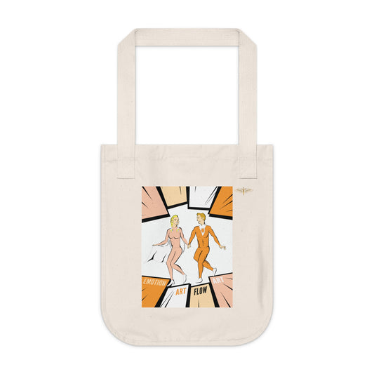 Solara & Rivo Sacral Chakra Canvas Tote — "Emotion. Art. Flow." Organic Eco Bag
