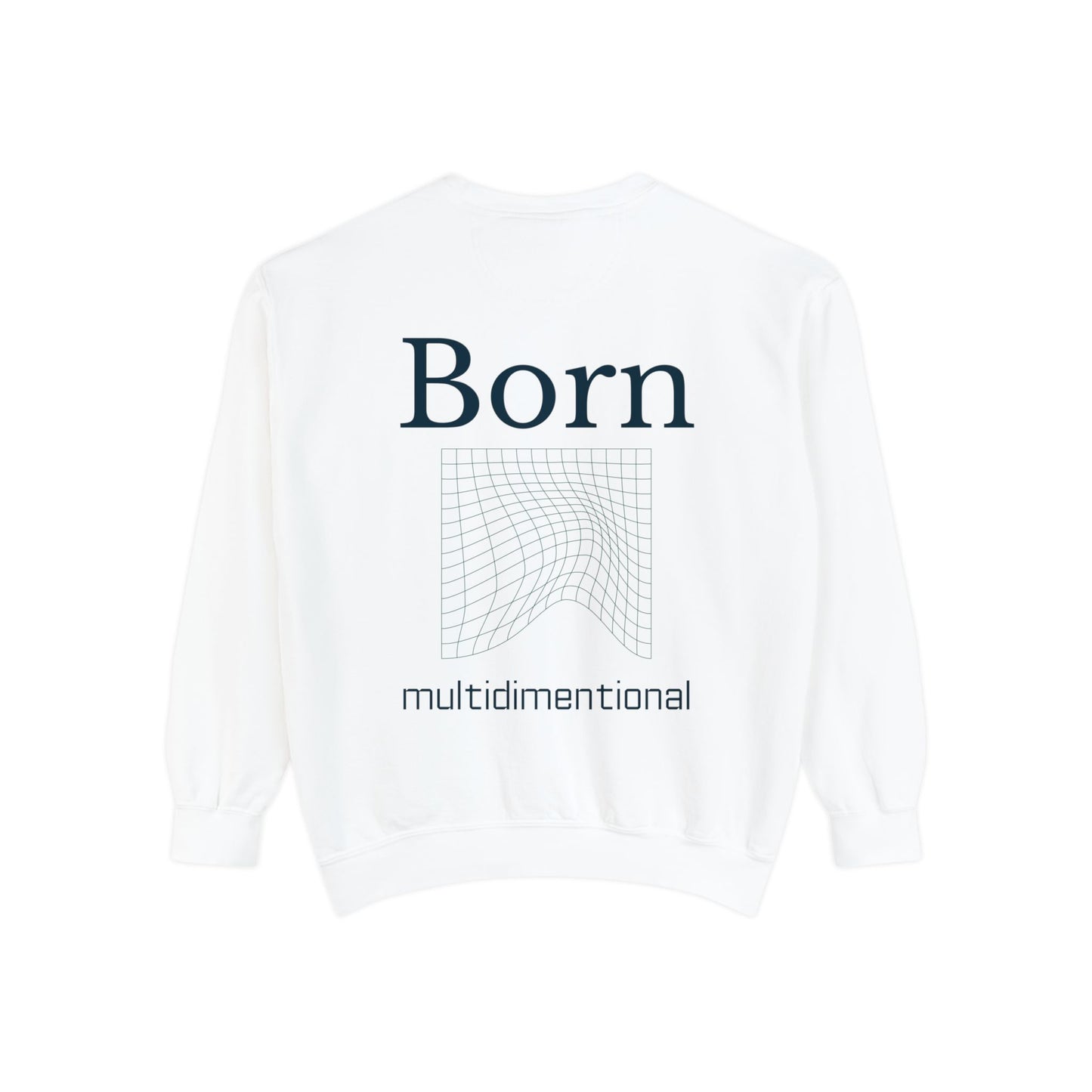 Conscious Rise: Garment-Dyed Sweatshirt with Blooming Tree Design