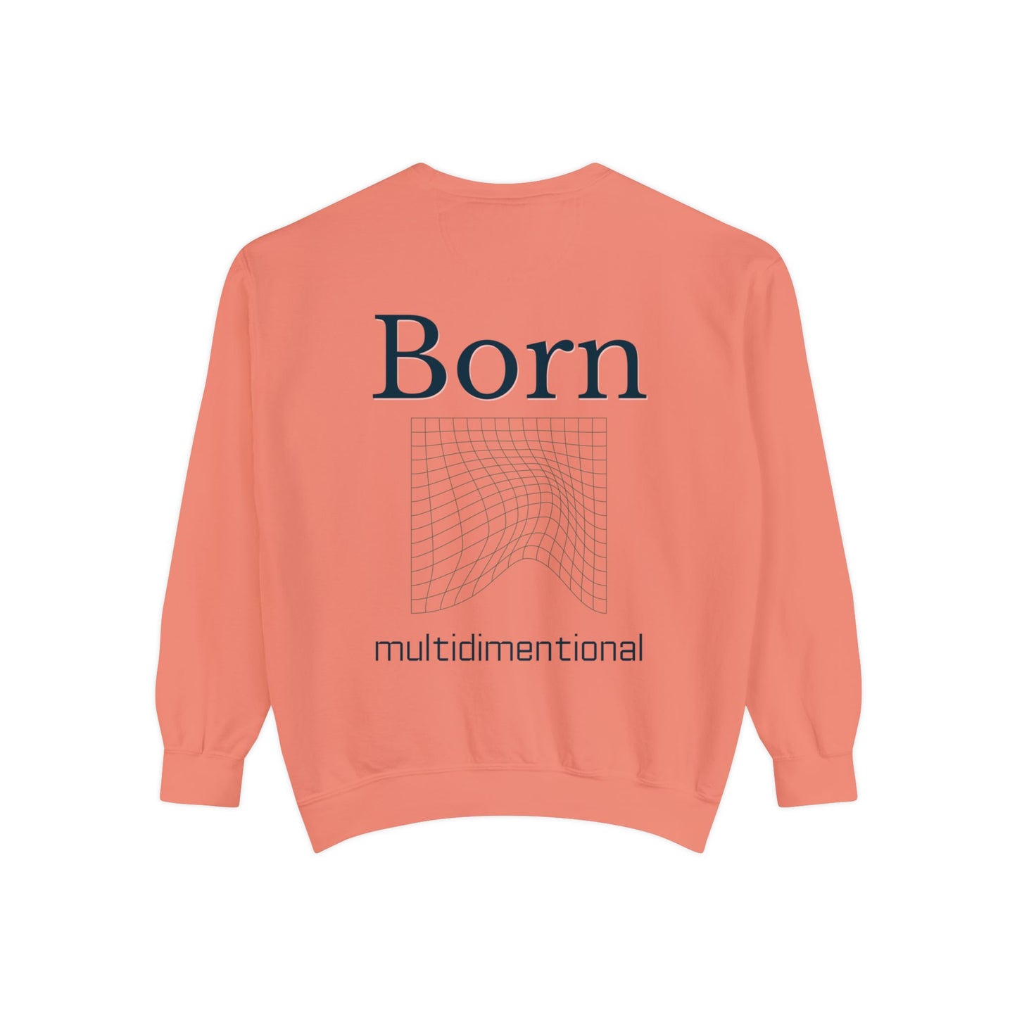 Conscious Rise: Garment-Dyed Sweatshirt with Blooming Tree Design
