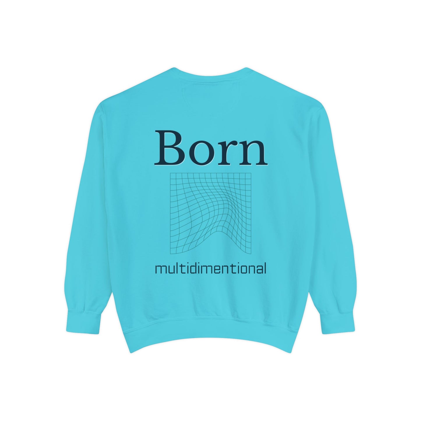 Conscious Rise: Garment-Dyed Sweatshirt with Blooming Tree Design