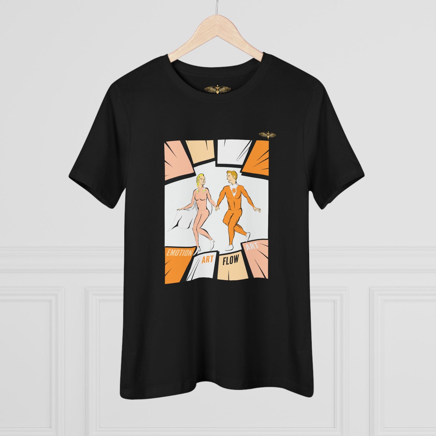 Solara & Rivo Women's Sacral Chakra Tee — "Art. Emotion. Flow." Lightweight Vintage Design