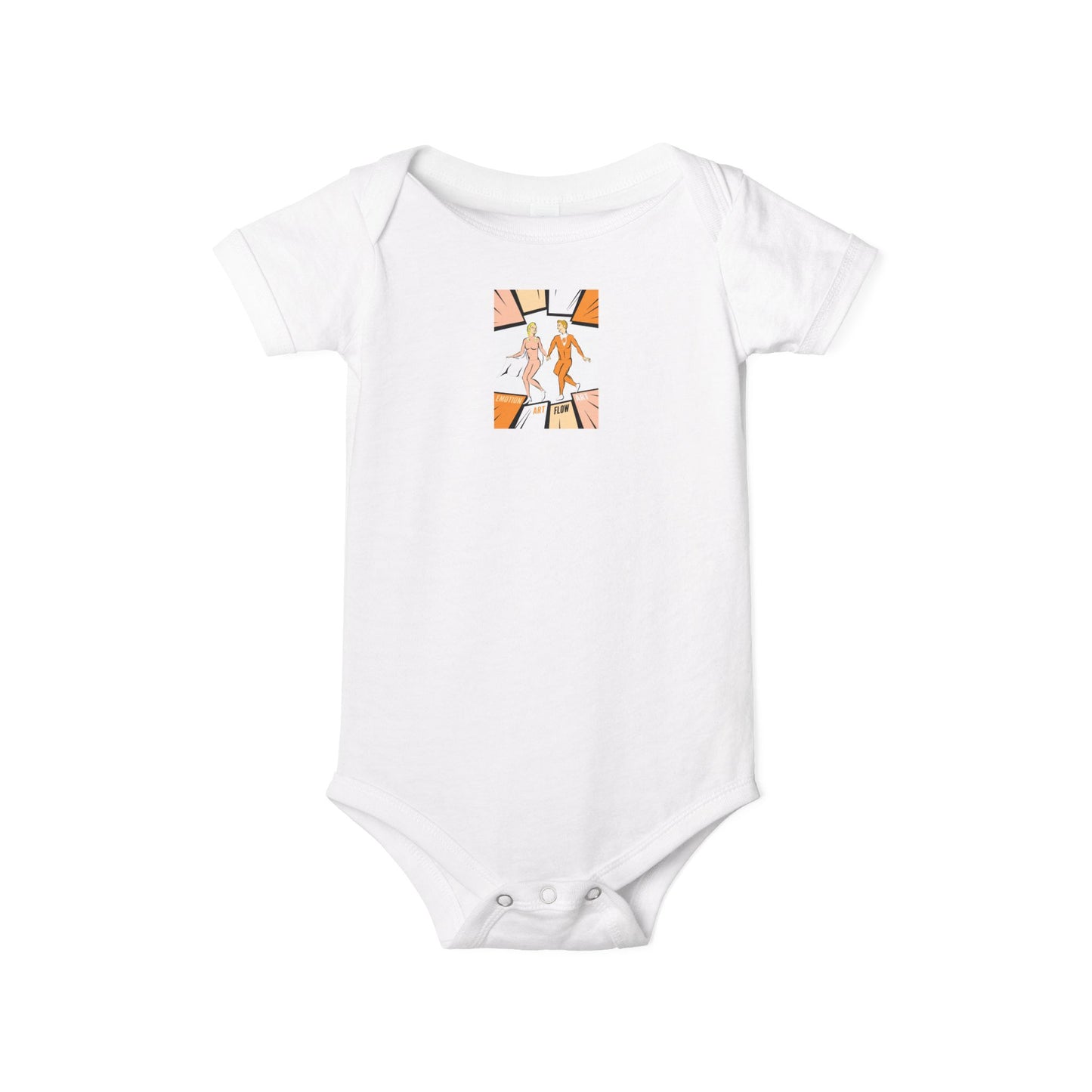Solara & Rivo Infant Sacral Chakra Bodysuit — "Emotion. Art. Flow." Organic Cotton One-Piece