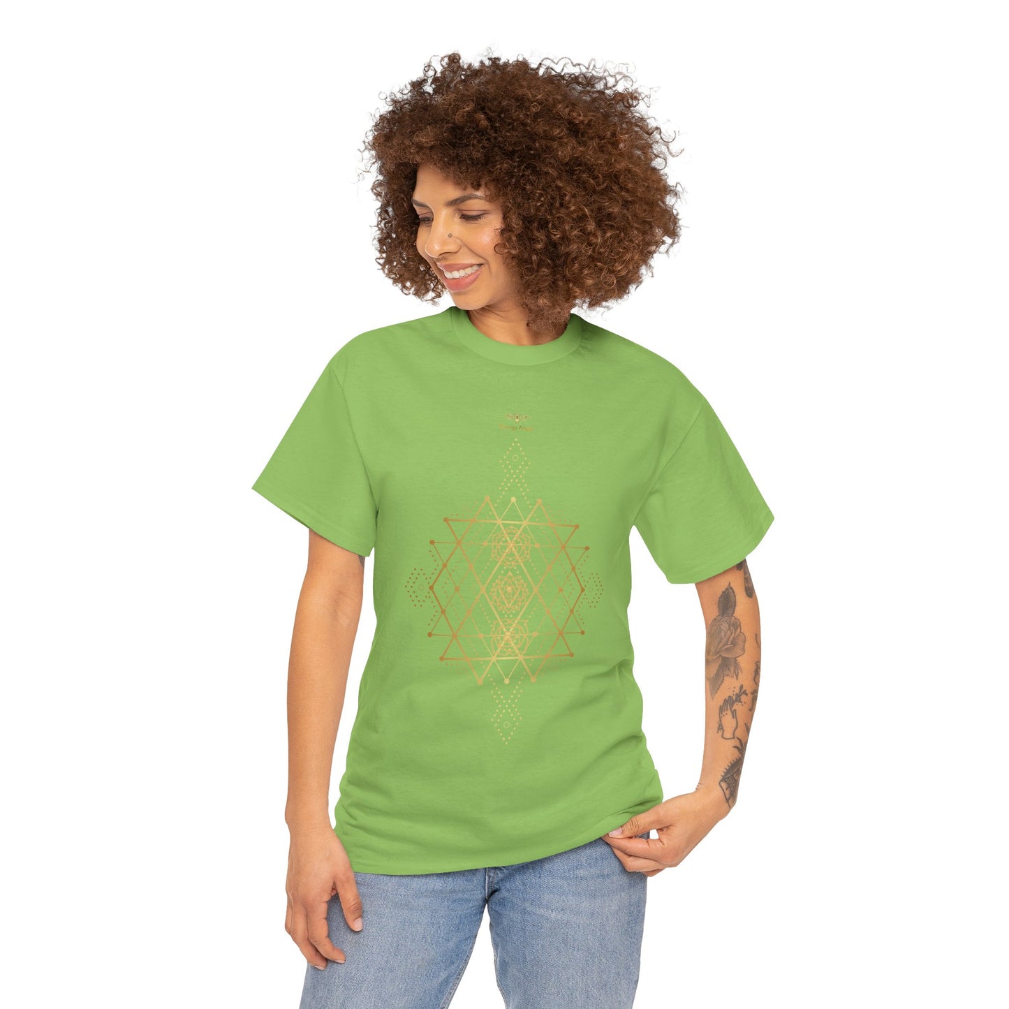 Sacred Geometry Chakra Unisex Heavy Cotton Tee