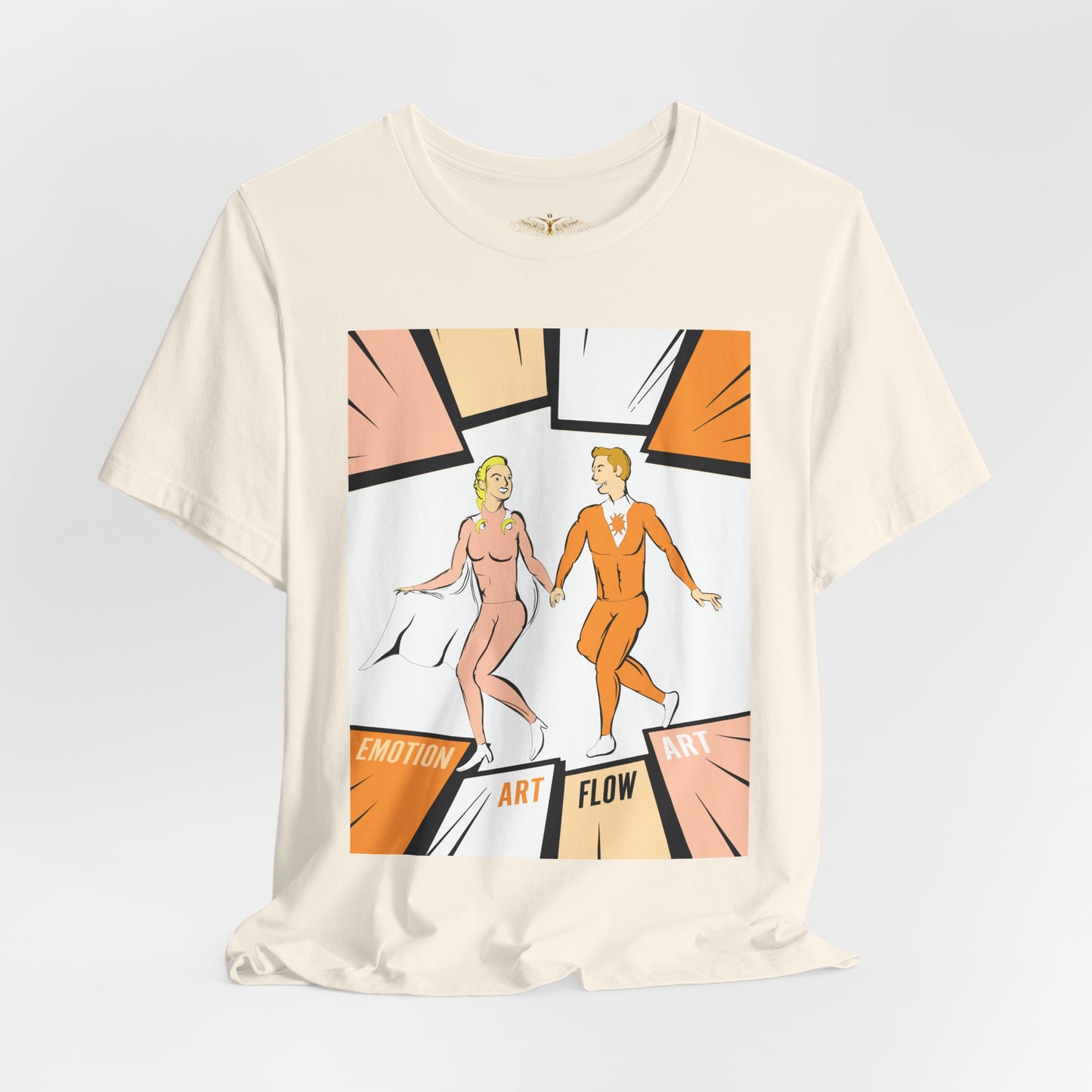 Solara & Rivo Sacral Chakra Tee — "Emotion. Art. Flow." Lightweight Unisex Design