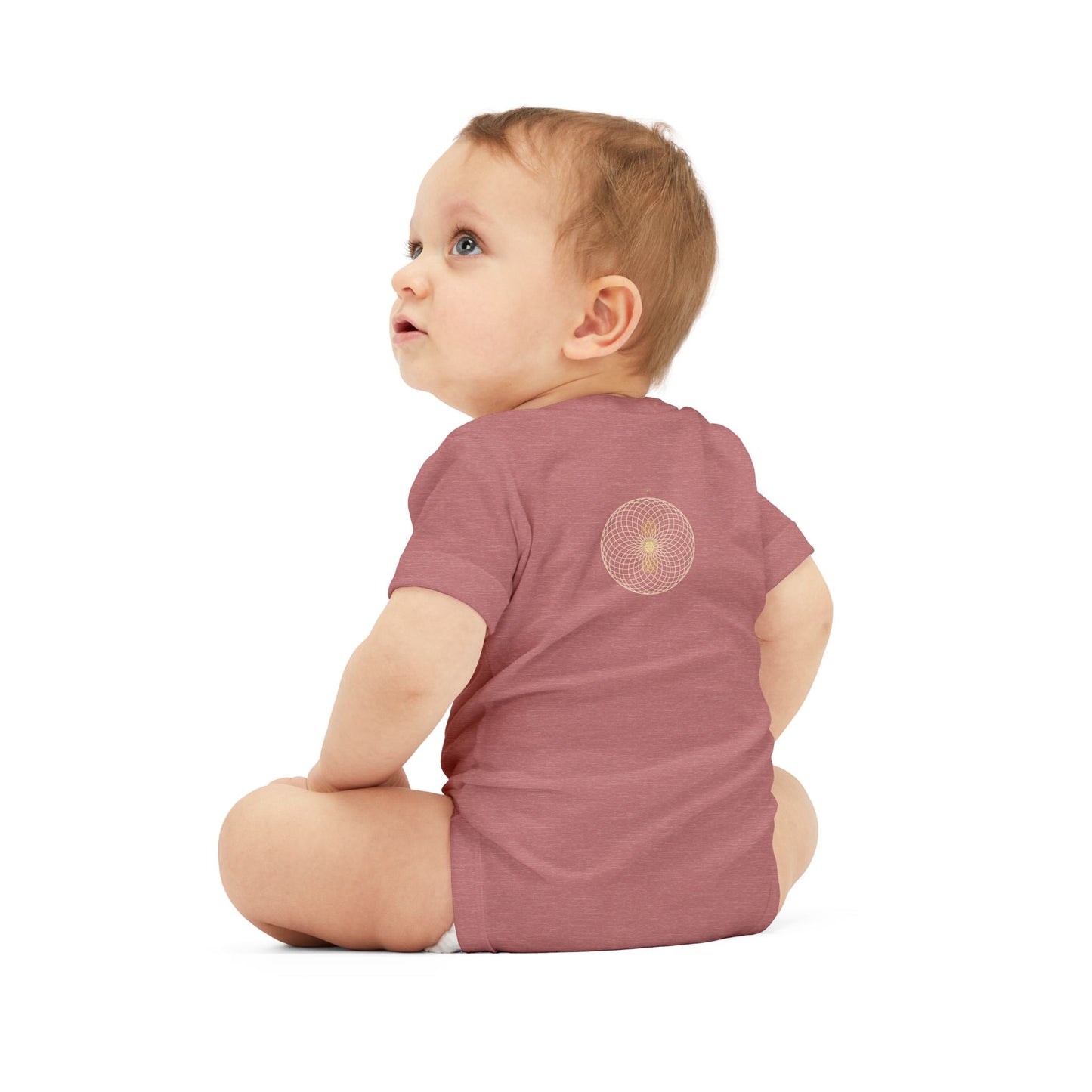 Solara & Rivo Infant Sacral Chakra Bodysuit — "Emotion. Art. Flow." Organic Cotton One-Piece