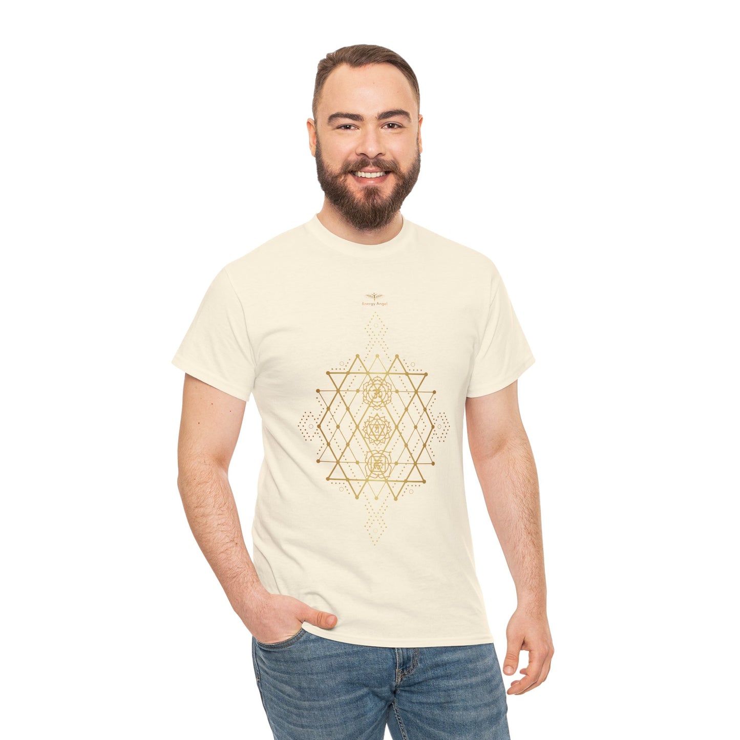 Sacred Geometry Chakra Unisex Heavy Cotton Tee