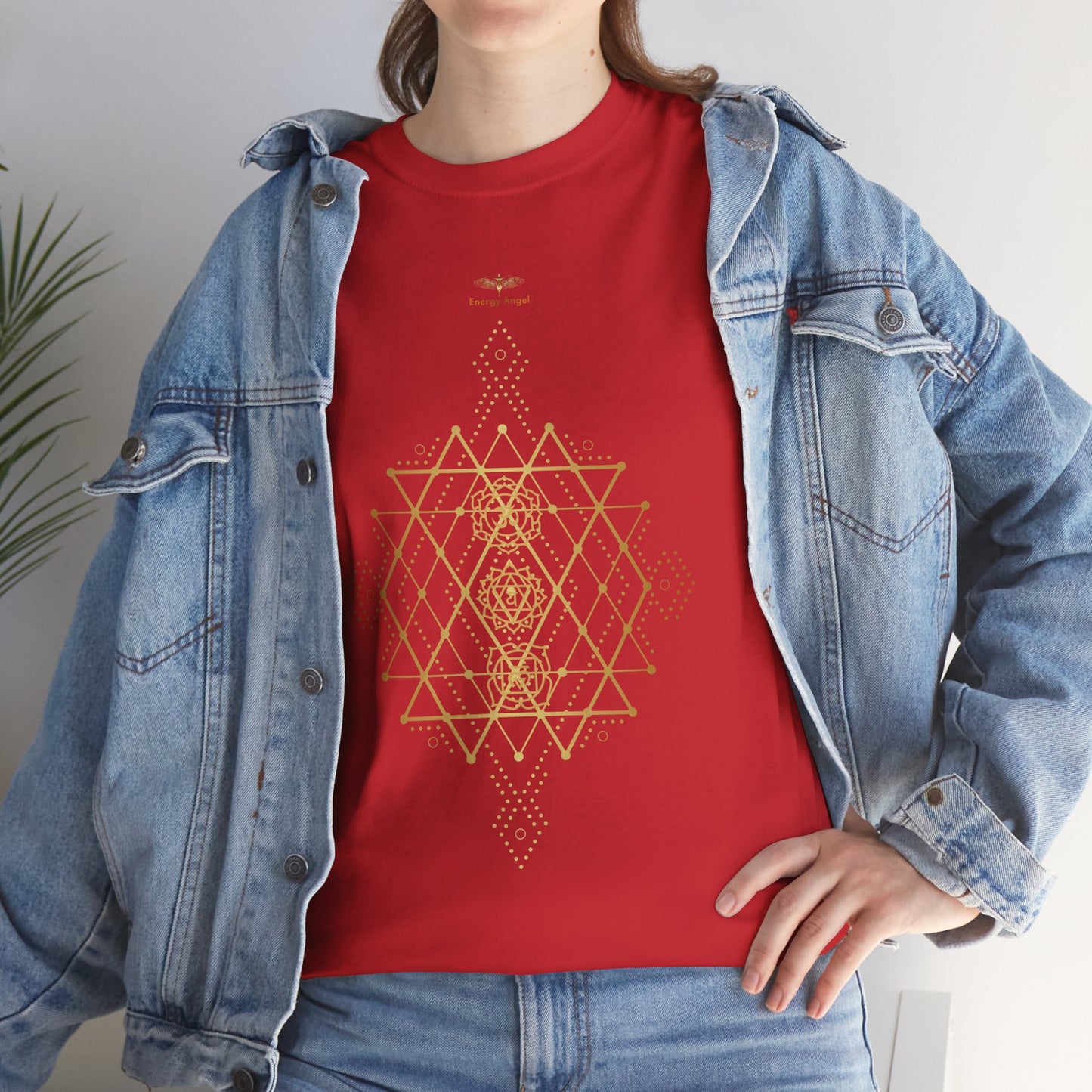 Sacred Geometry Chakra Unisex Heavy Cotton Tee