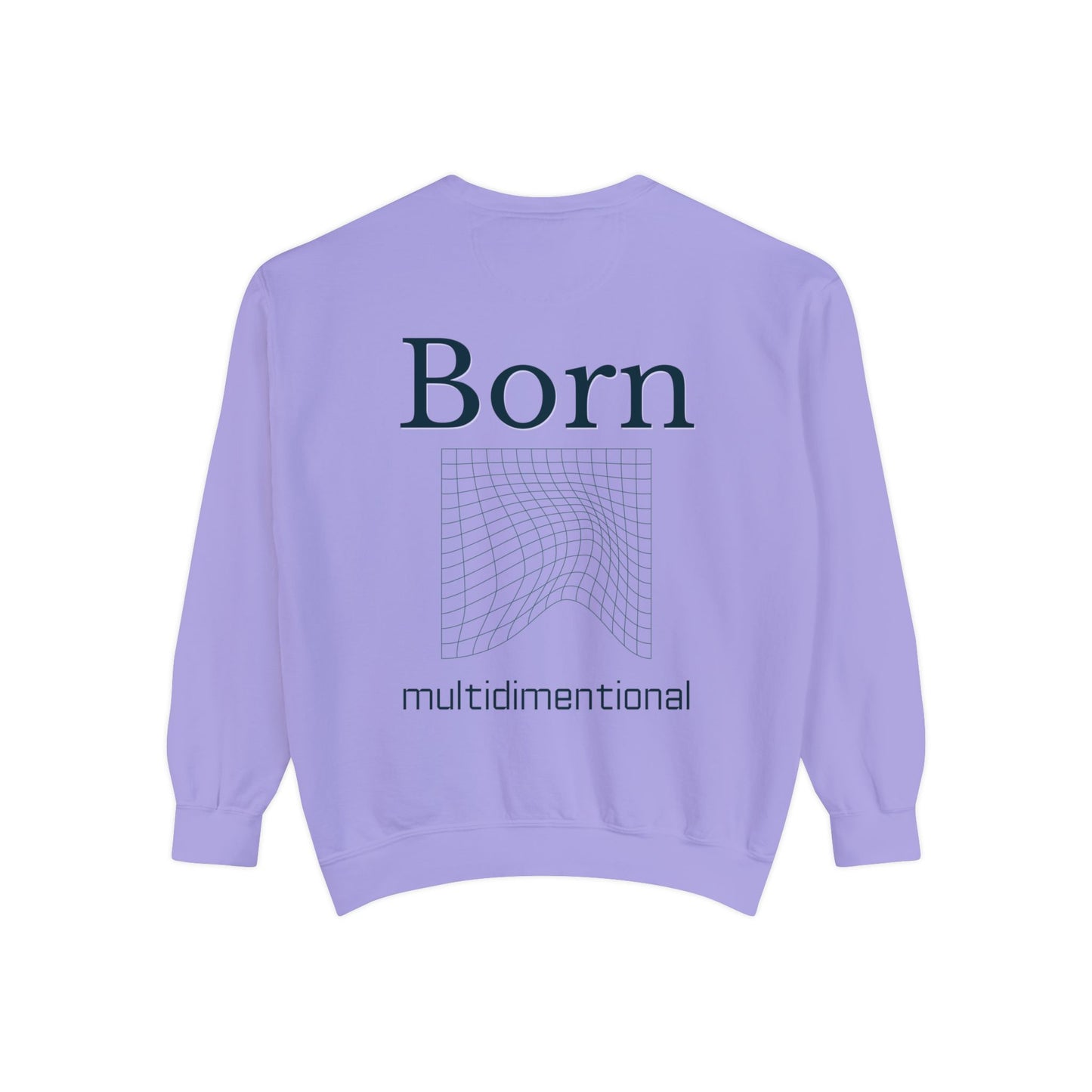 Conscious Rise: Garment-Dyed Sweatshirt with Blooming Tree Design