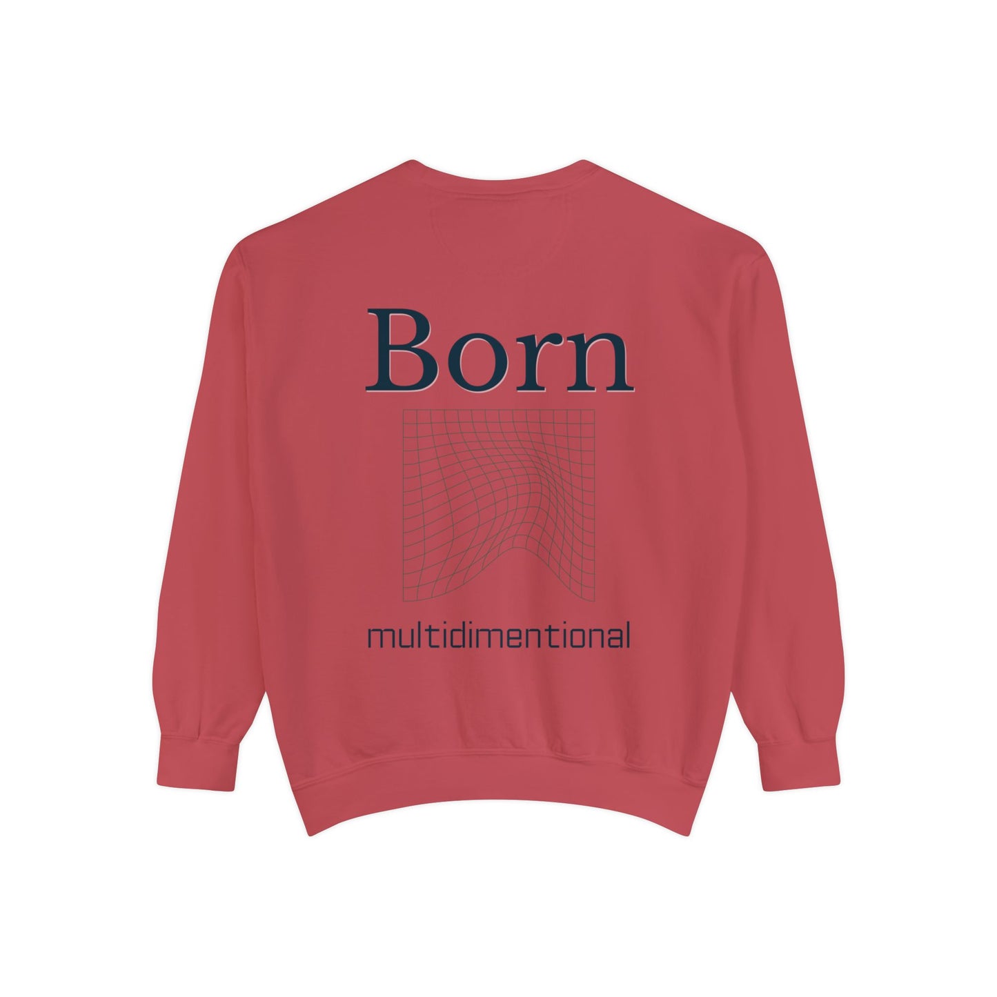 Conscious Rise: Garment-Dyed Sweatshirt with Blooming Tree Design