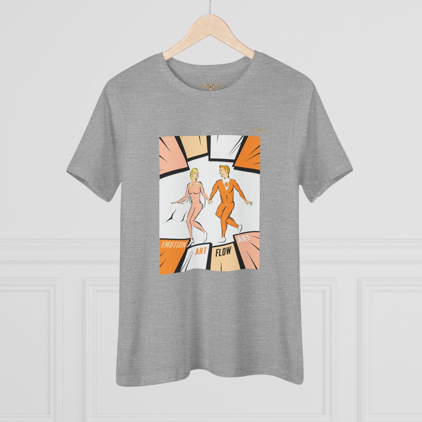 Solara & Rivo Women's Sacral Chakra Tee — "Art. Emotion. Flow." Lightweight Vintage Design