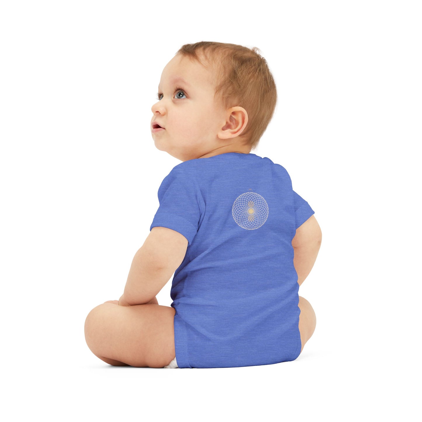 Solara & Rivo Infant Sacral Chakra Bodysuit — "Emotion. Art. Flow." Organic Cotton One-Piece