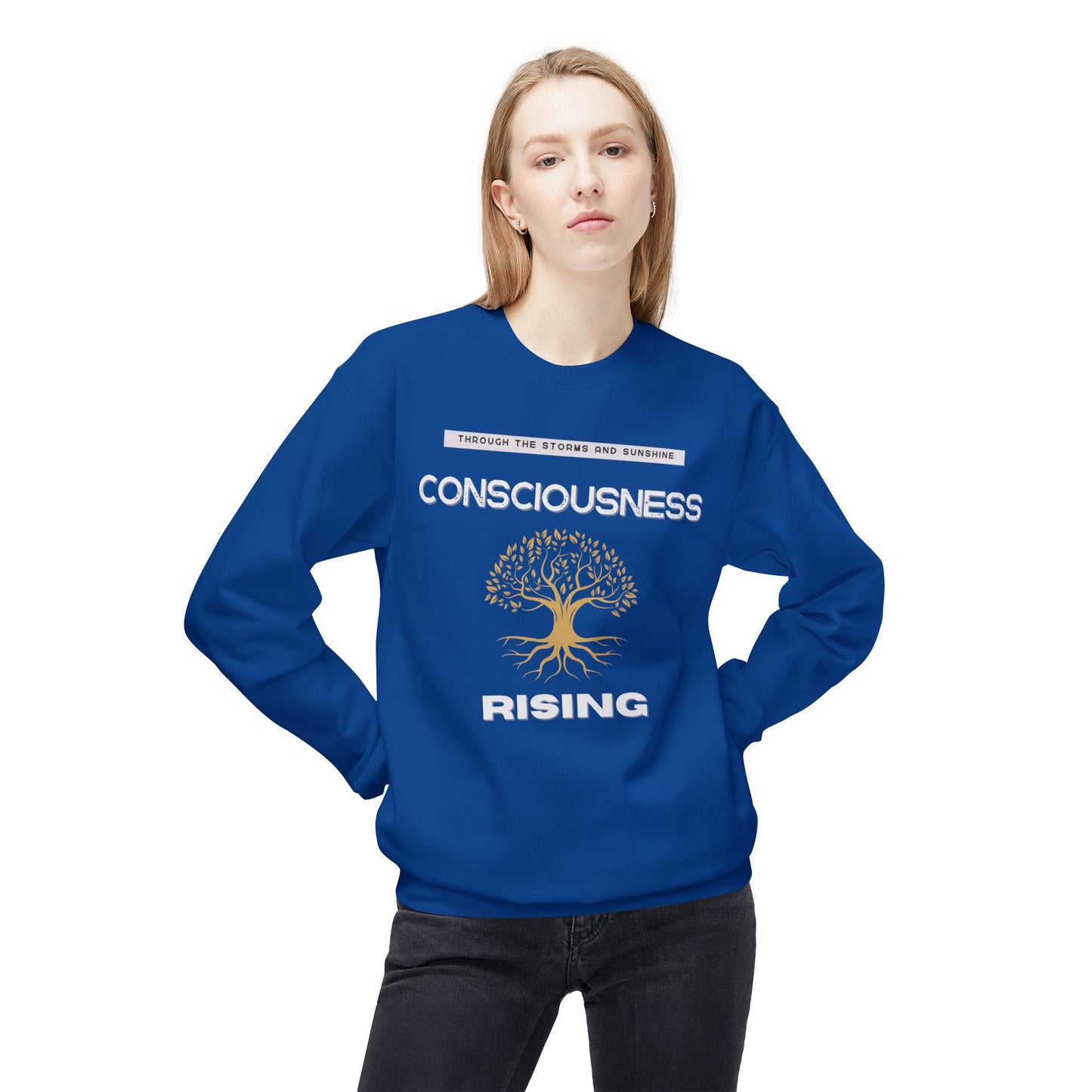 Consciousness Rising Unisex Garment-Dyed Sweatshirt – A Journey in Growth, Transformation, and Unity