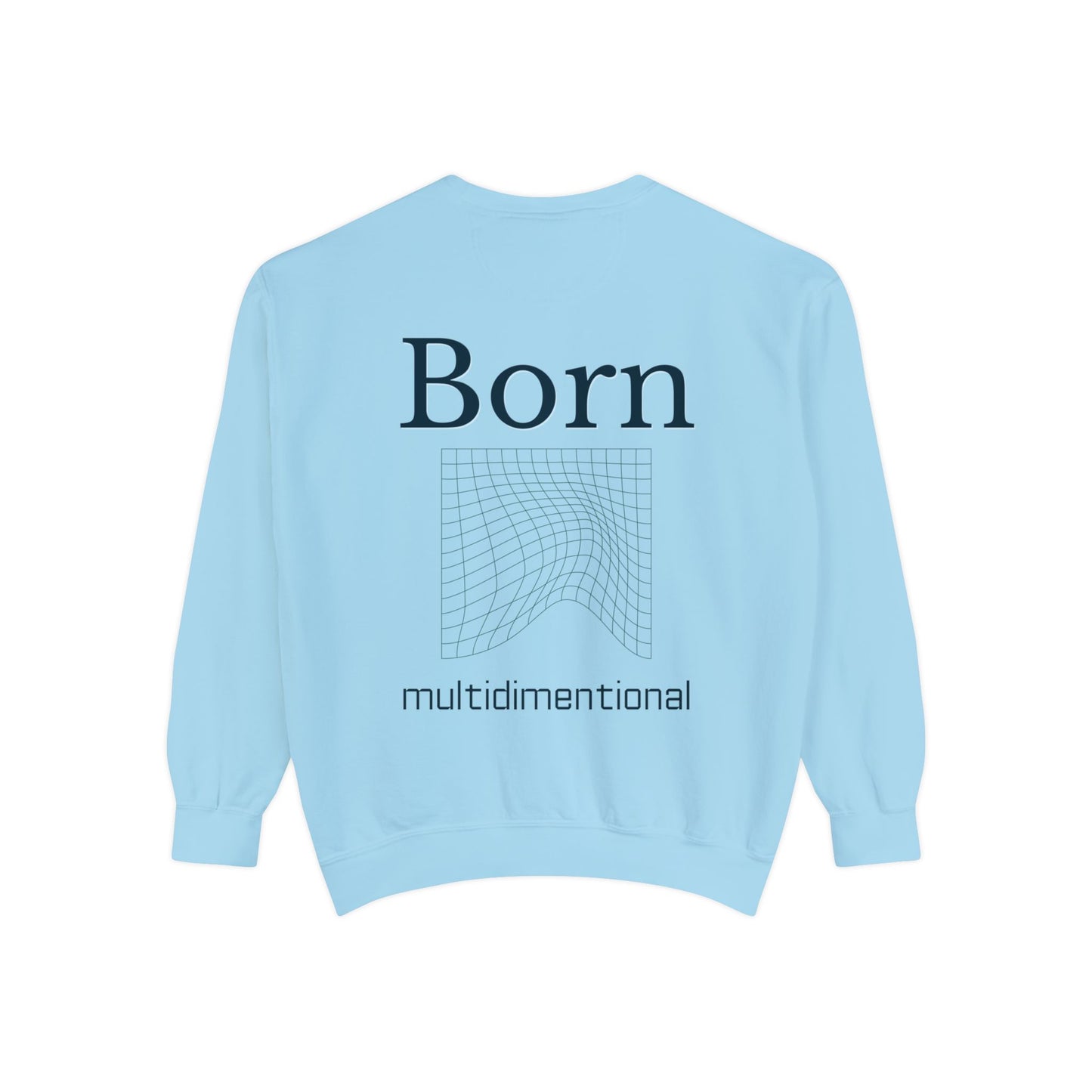 Conscious Rise: Garment-Dyed Sweatshirt with Blooming Tree Design