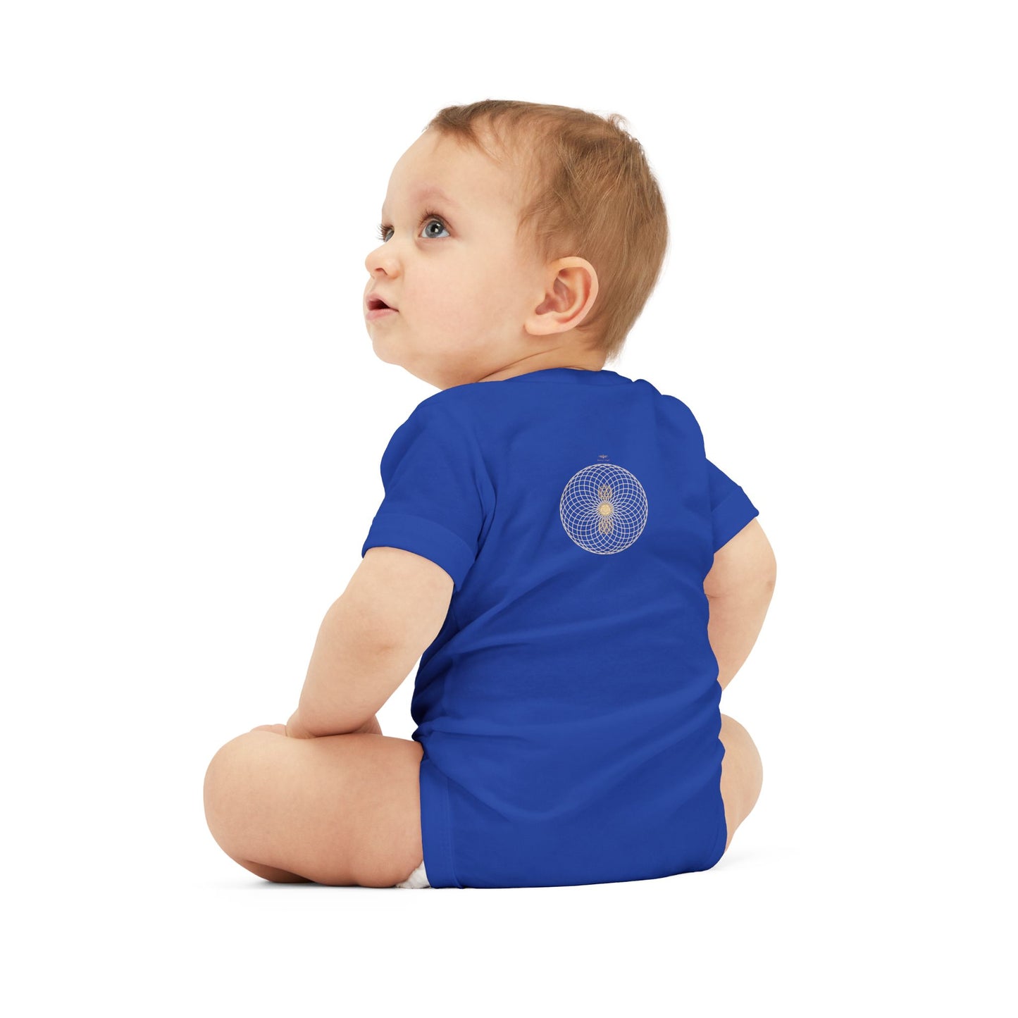 Solara & Rivo Infant Sacral Chakra Bodysuit — "Emotion. Art. Flow." Organic Cotton One-Piece