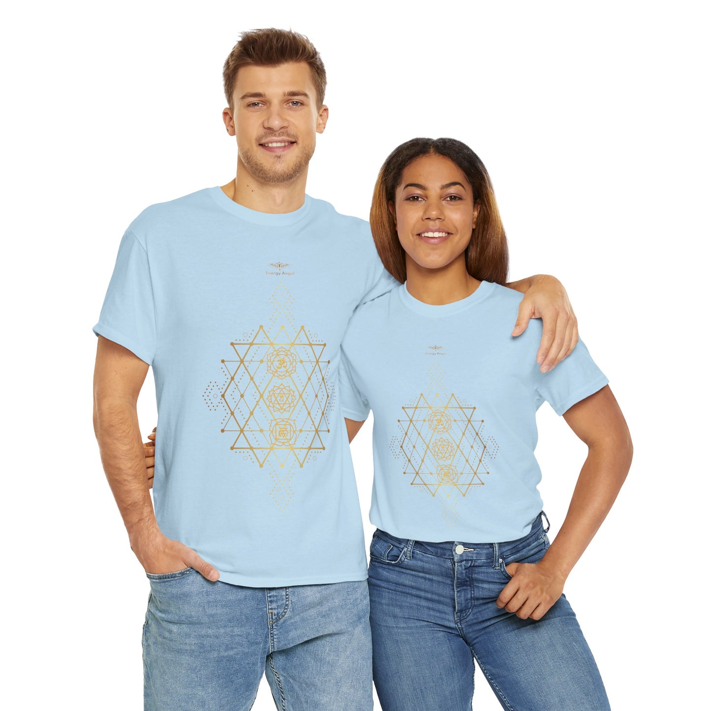 Sacred Geometry Chakra Unisex Heavy Cotton Tee