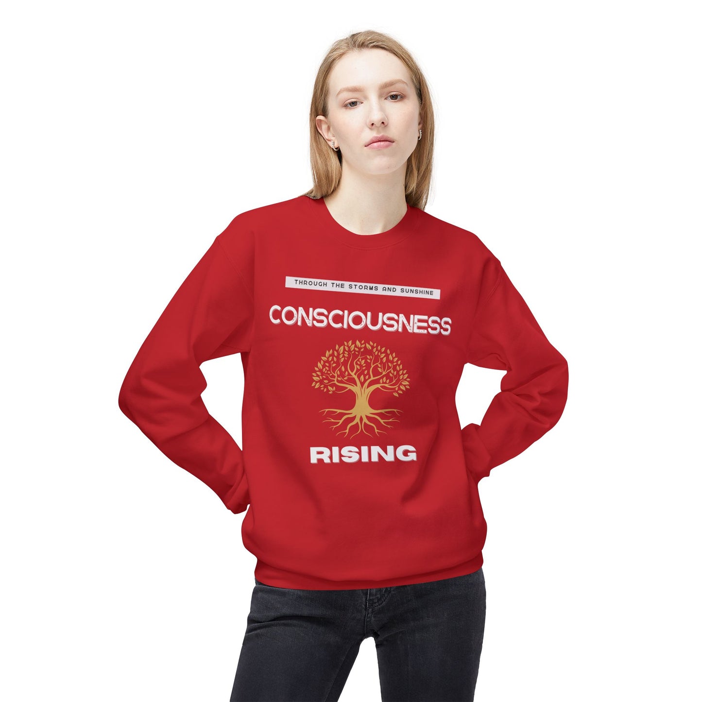 Consciousness Rising Unisex Garment-Dyed Sweatshirt – A Journey in Growth, Transformation, and Unity