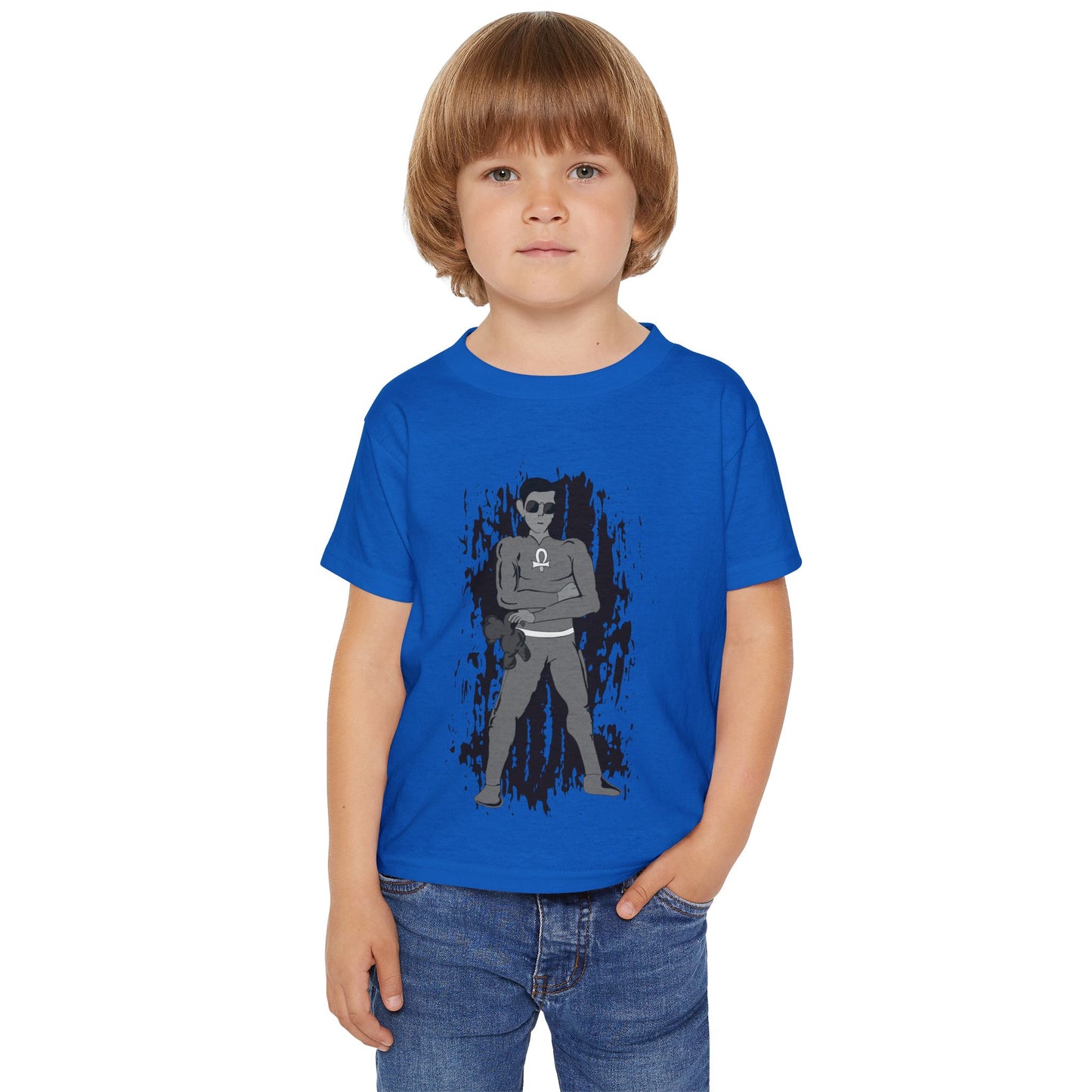Toddler Root Chakra Superhero  Chakra 1 T‑Shirt — Cool Boy Graphic with '10' Jersey