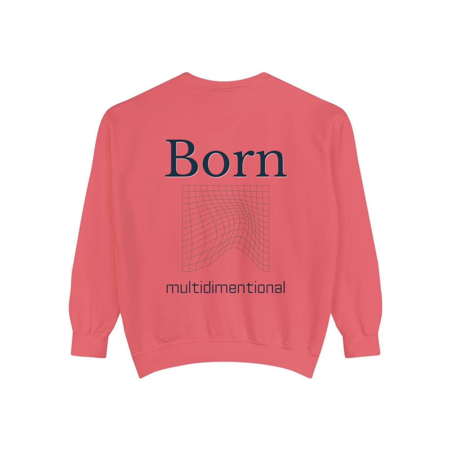 Conscious Rise: Garment-Dyed Sweatshirt with Blooming Tree Design