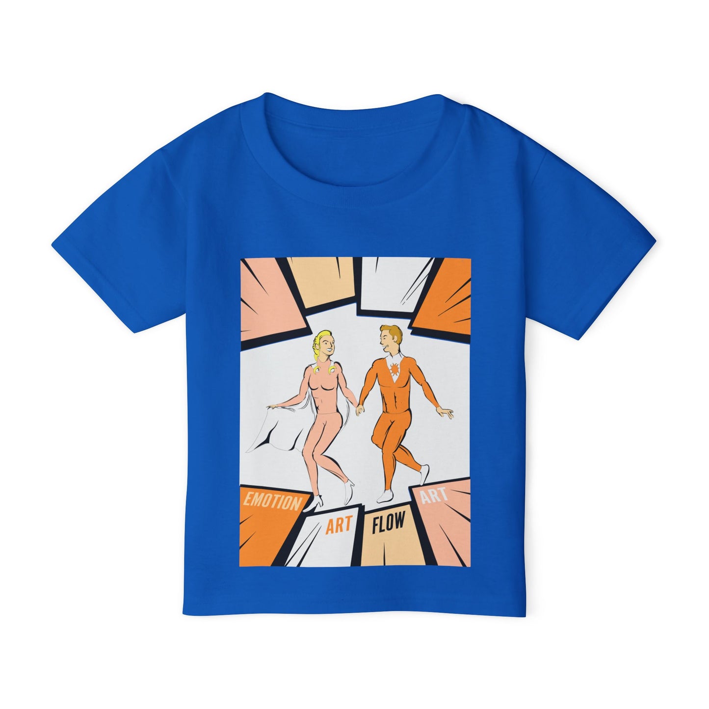 Toddler Super Hero Sacral Chakra 2 T-Shirt — Retro Dance Pop Art "Emotion Art Flow" Design