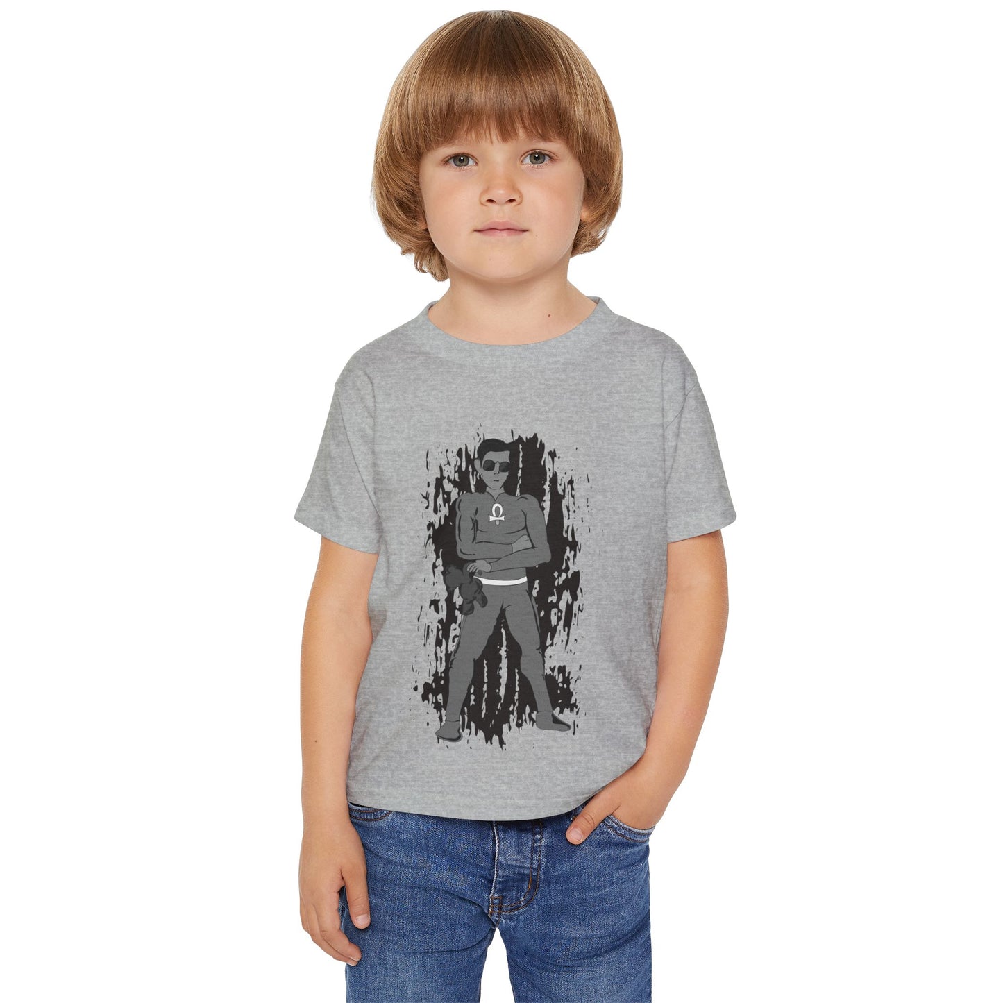 Toddler Root Chakra Superhero  Chakra 1 T‑Shirt — Cool Boy Graphic with '10' Jersey
