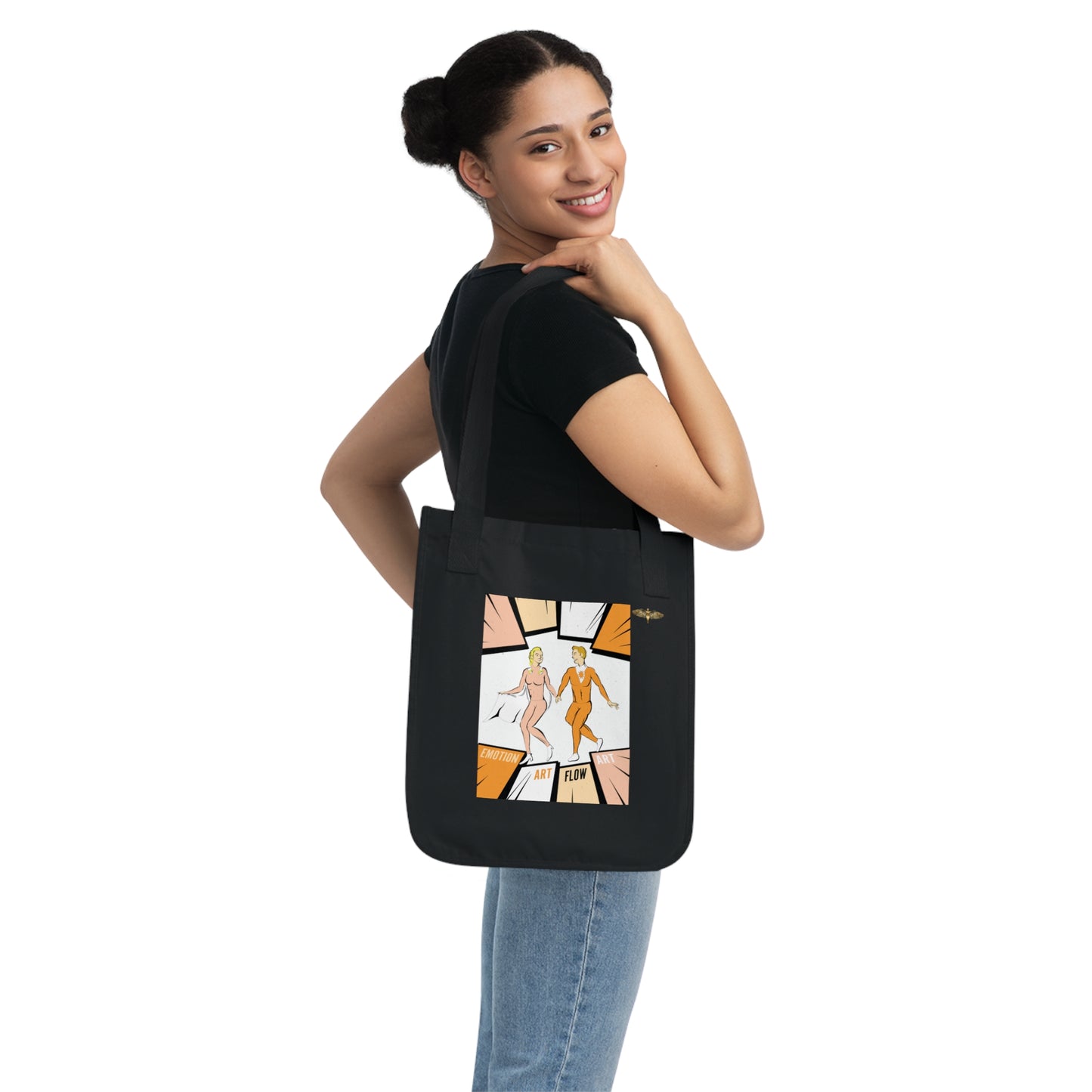 Solara & Rivo Sacral Chakra Canvas Tote — "Emotion. Art. Flow." Organic Eco Bag