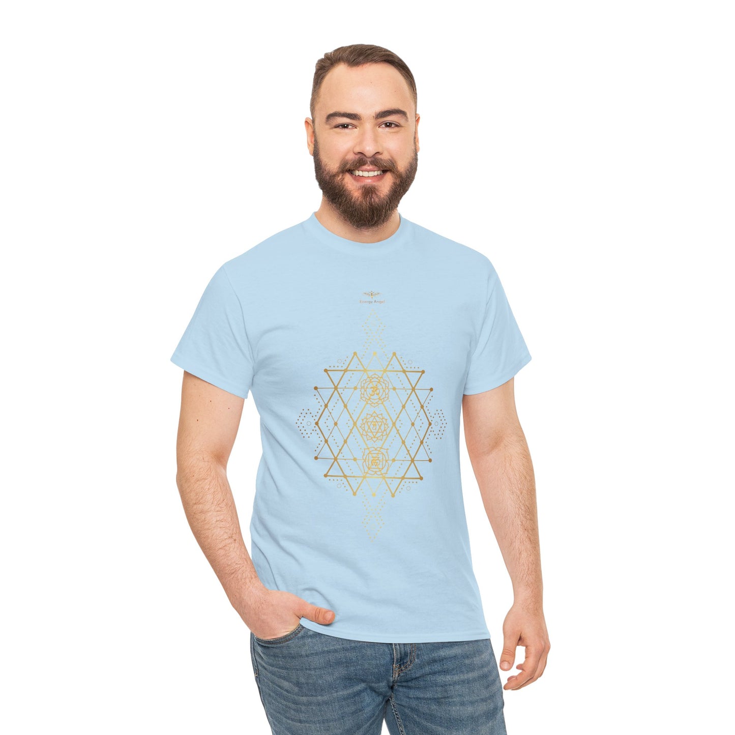 Sacred Geometry Chakra Unisex Heavy Cotton Tee