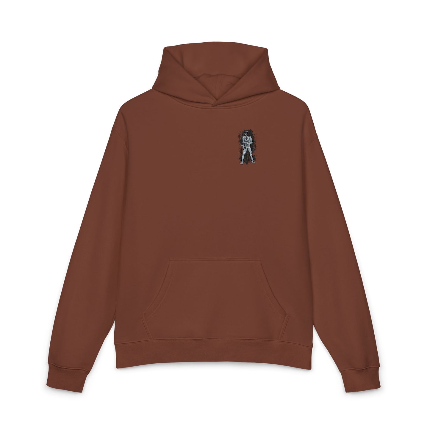 Relaxed Hoodie with Root Chakra Super Hero Chakra 1 Chest Design – Minimal Streetwear Pullover