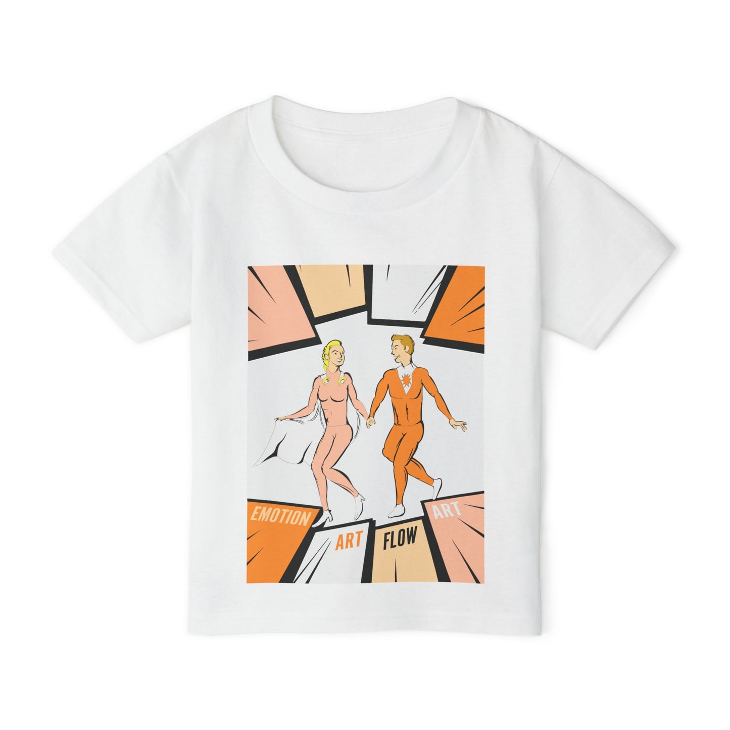 Toddler Super Hero Sacral Chakra 2 T-Shirt — Retro Dance Pop Art "Emotion Art Flow" Design