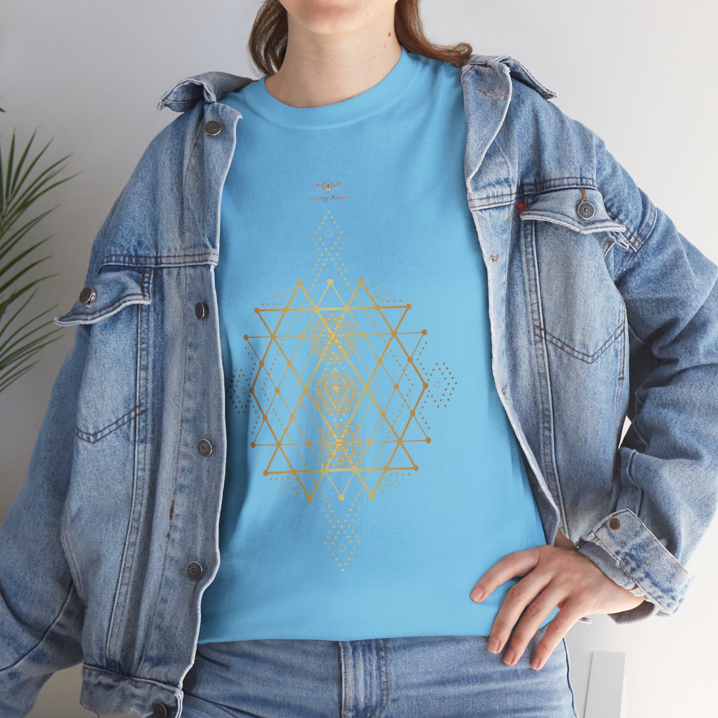 Sacred Geometry Chakra Unisex Heavy Cotton Tee