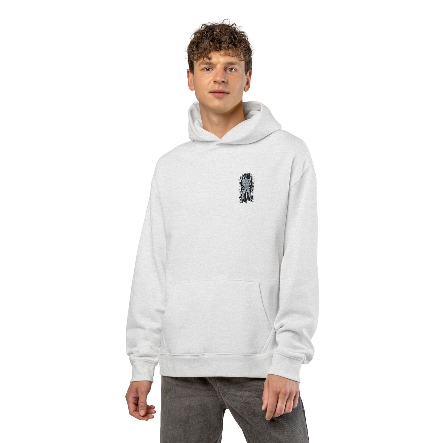 Relaxed Hoodie with Root Chakra Super Hero Chakra 1 Chest Design – Minimal Streetwear Pullover