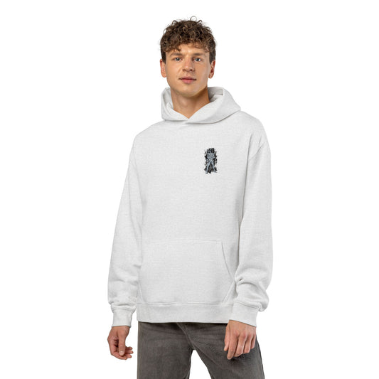 Relaxed Hoodie with Root Chakra Super Hero Chakra 1 Chest Design – Minimal Streetwear Pullover