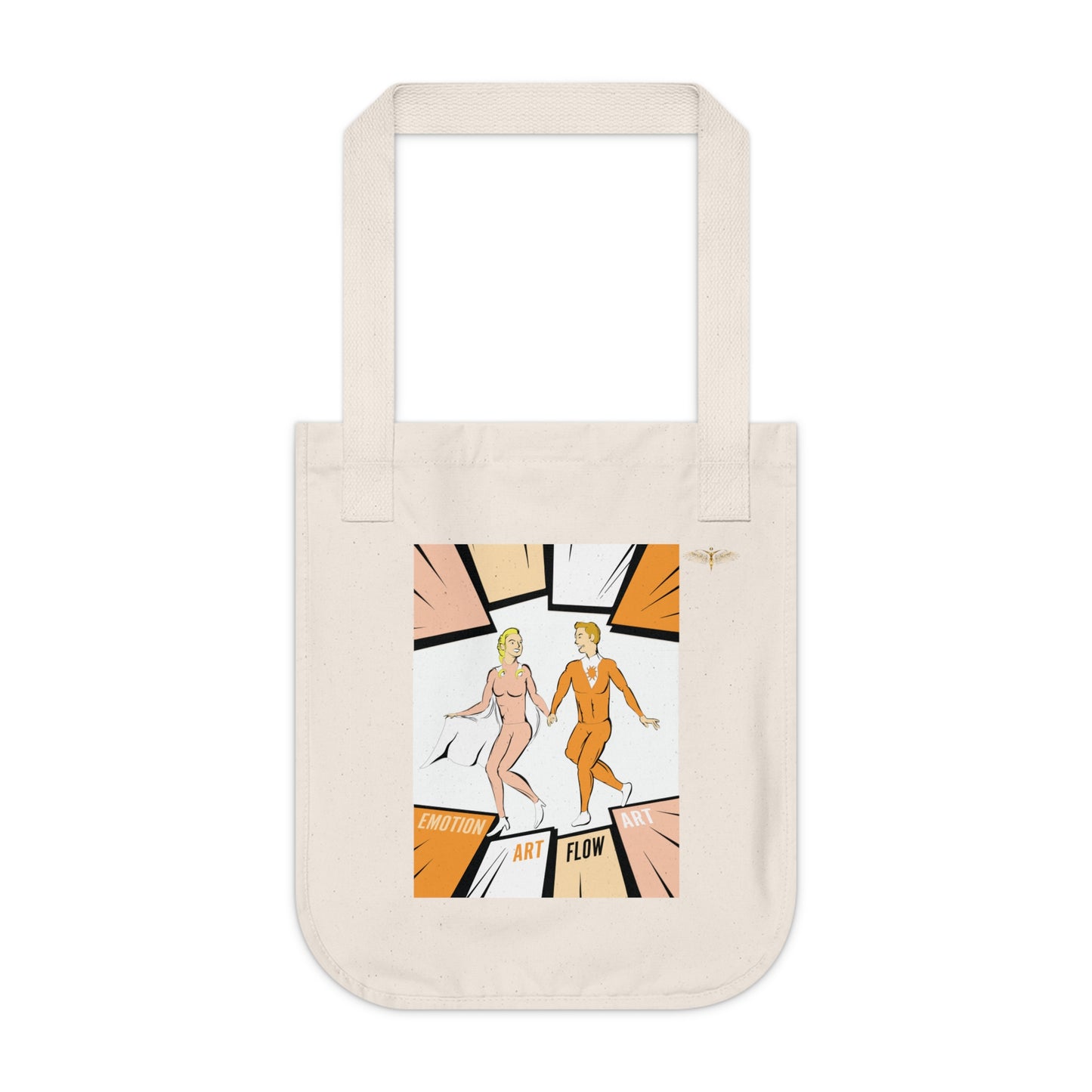 Solara & Rivo Sacral Chakra Canvas Tote — "Emotion. Art. Flow." Organic Eco Bag
