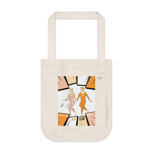 Solara & Rivo Sacral Chakra Canvas Tote — "Emotion. Art. Flow." Organic Eco Bag
