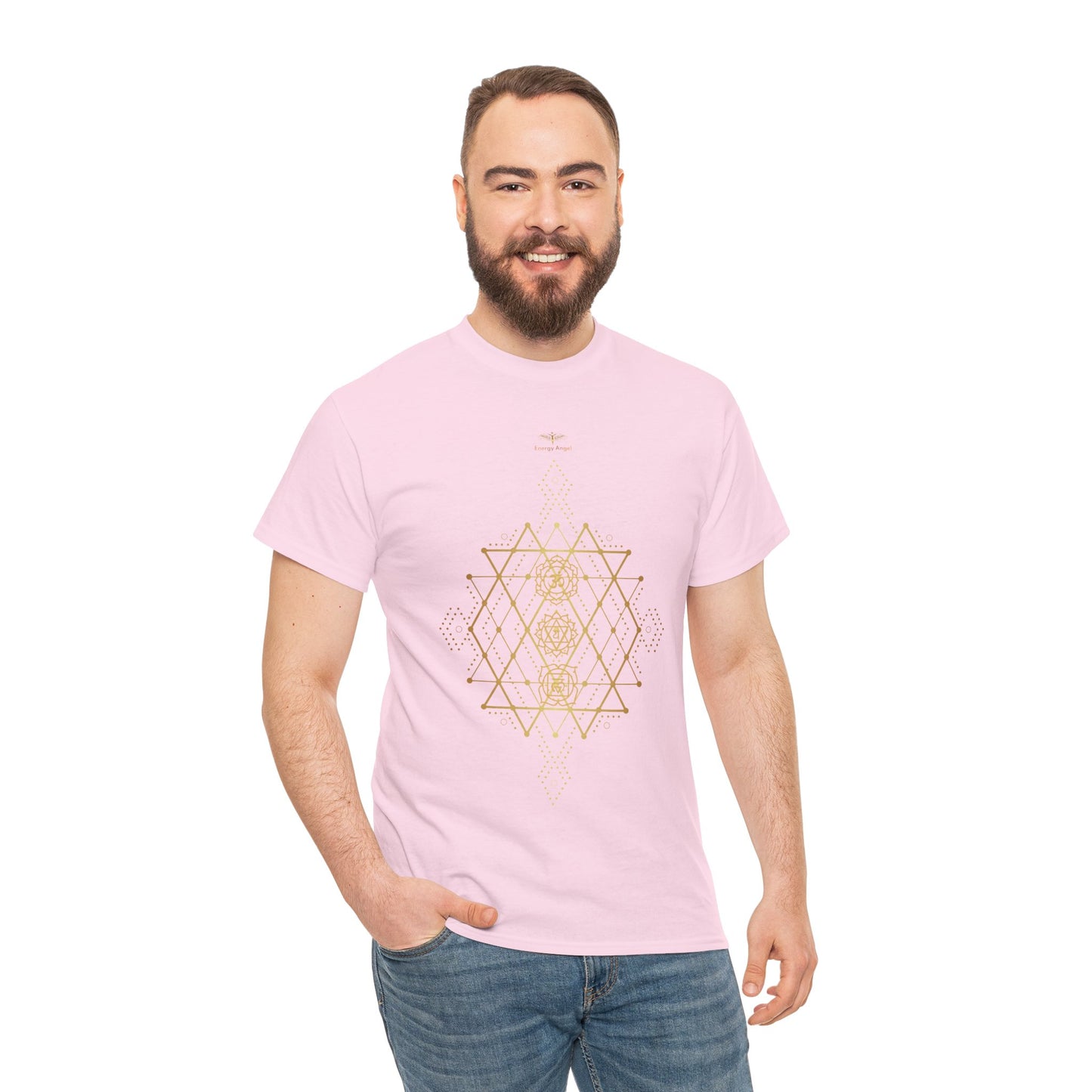 Sacred Geometry Chakra Unisex Heavy Cotton Tee