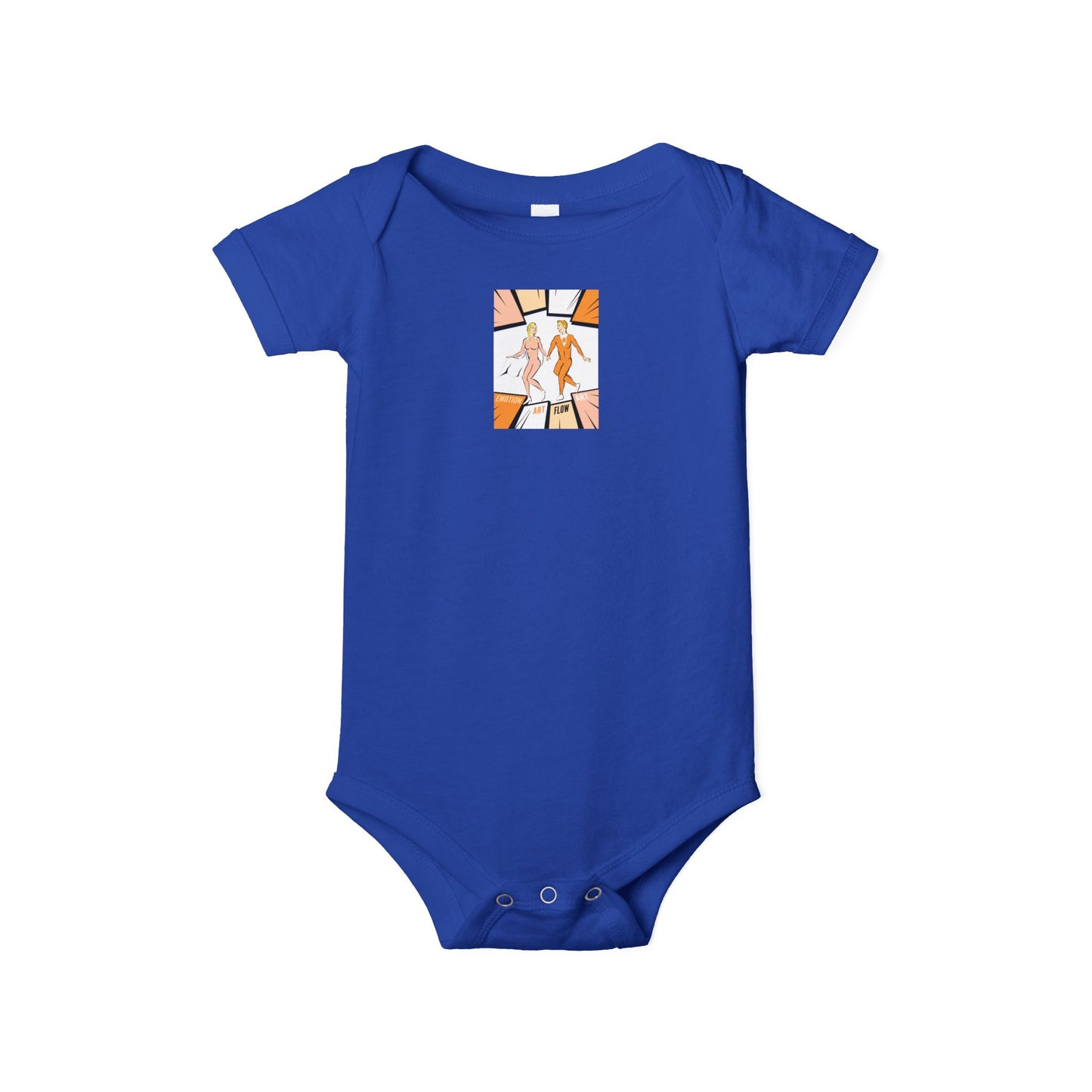 Solara & Rivo Infant Sacral Chakra Bodysuit — "Emotion. Art. Flow." Organic Cotton One-Piece