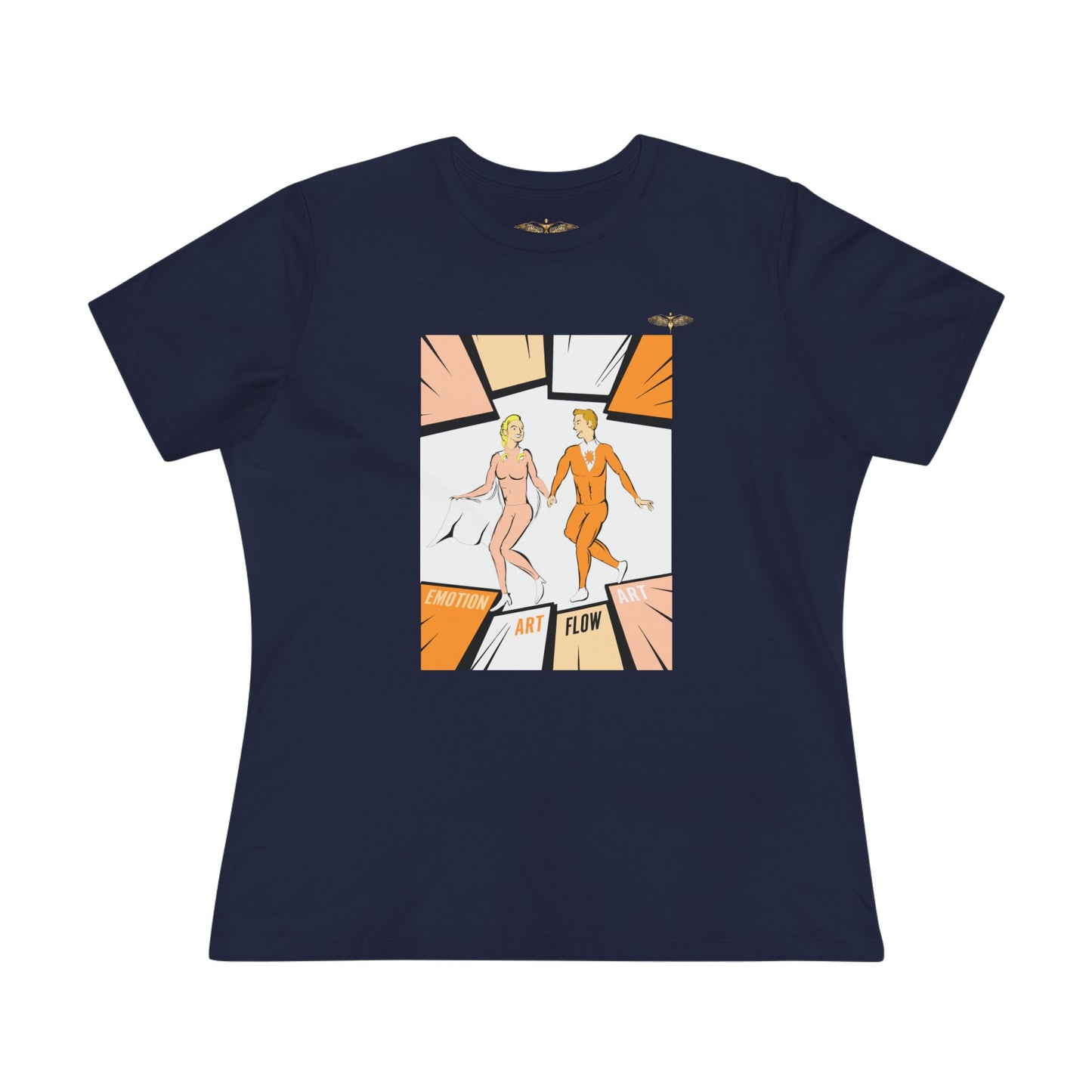 Solara & Rivo Women's Sacral Chakra Tee — "Art. Emotion. Flow." Lightweight Vintage Design