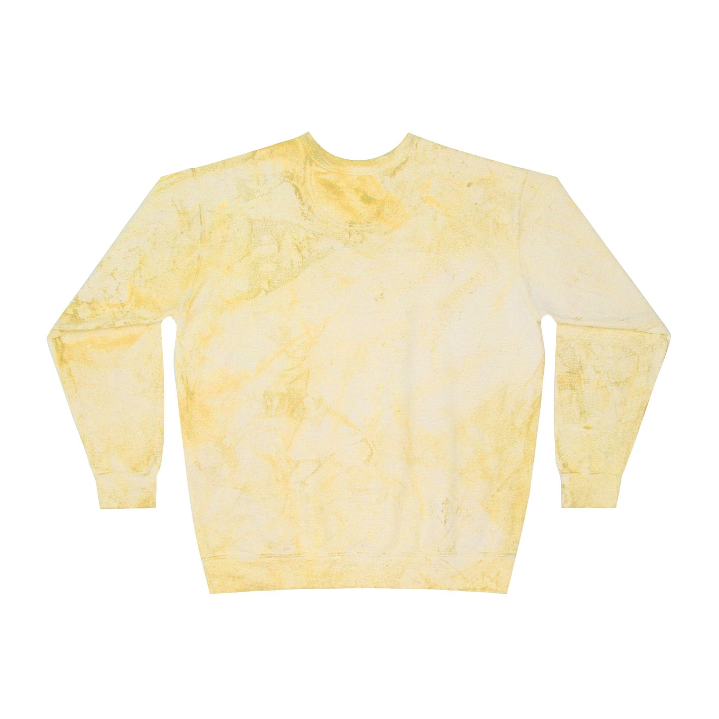 Yellow Tie-Dye Crewneck Sweatshirt with Root Chakra Super Hero Vintage Rebel Graphic