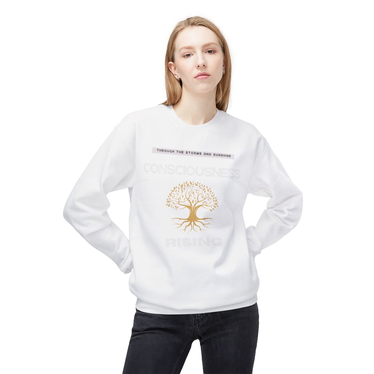 Consciousness Rising Unisex Garment-Dyed Sweatshirt – A Journey in Growth, Transformation, and Unity