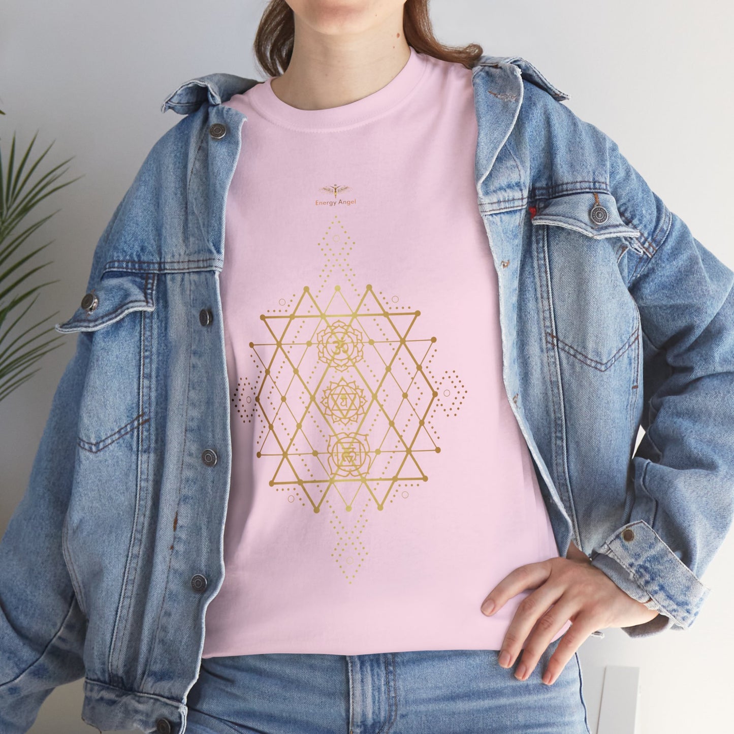 Sacred Geometry Chakra Unisex Heavy Cotton Tee