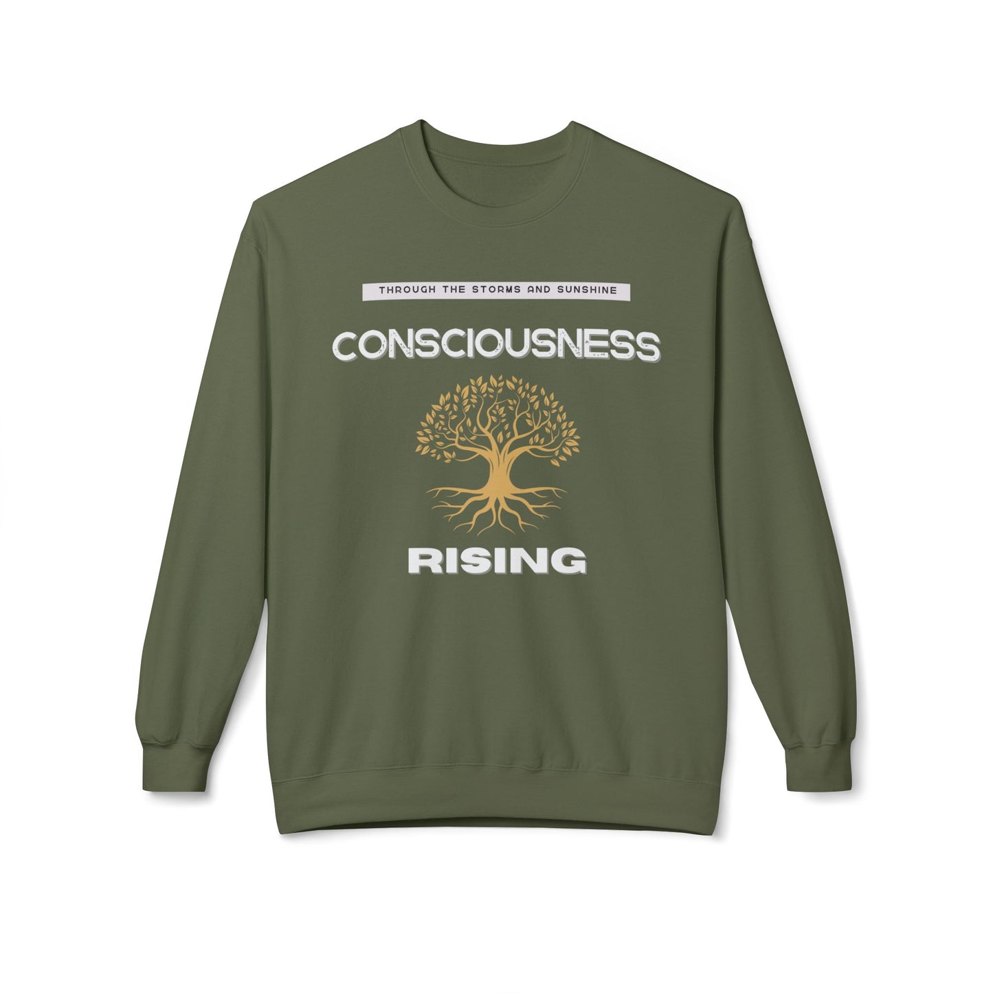 Consciousness Rising Unisex Garment-Dyed Sweatshirt – A Journey in Growth, Transformation, and Unity
