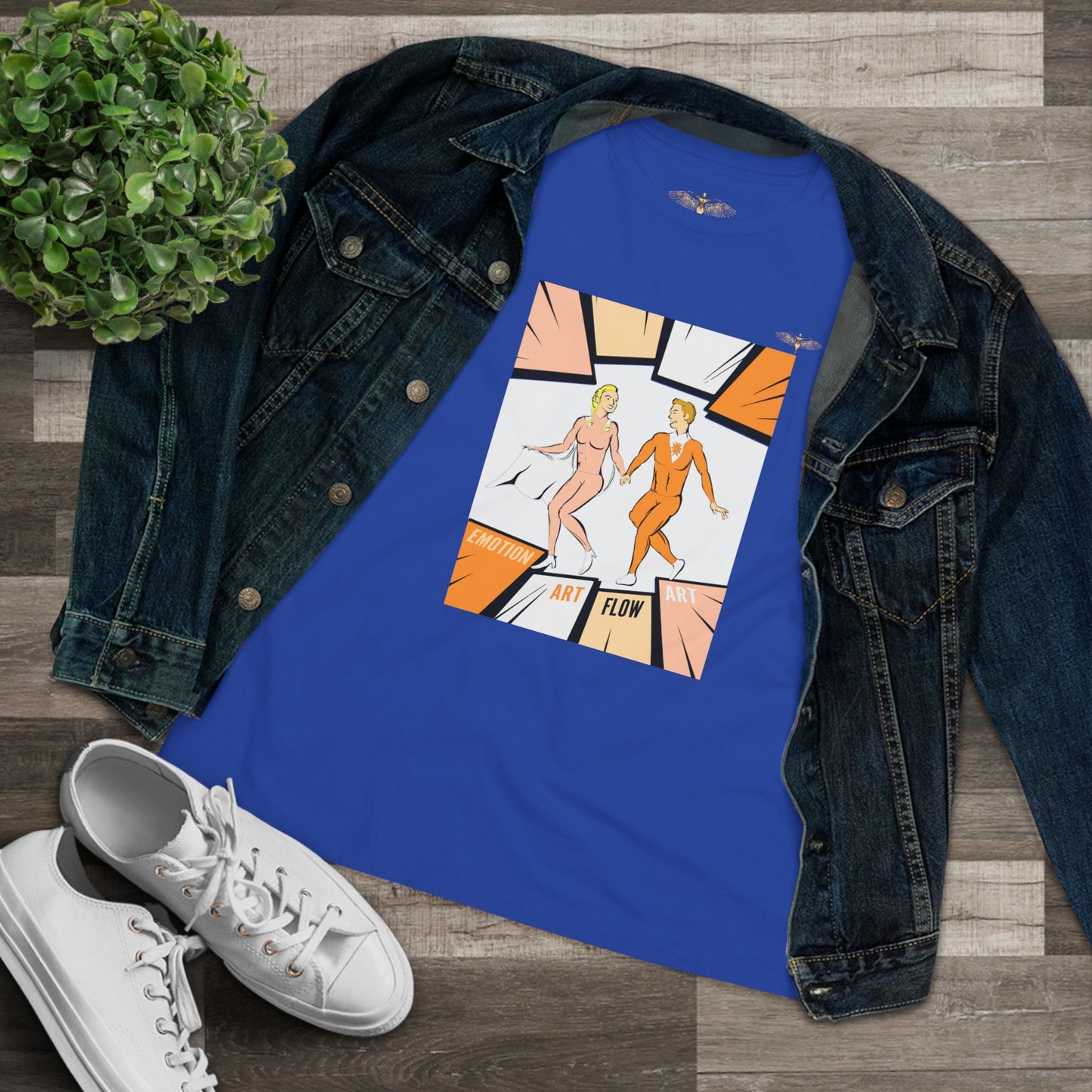 Solara & Rivo Women's Sacral Chakra Tee — "Art. Emotion. Flow." Lightweight Vintage Design