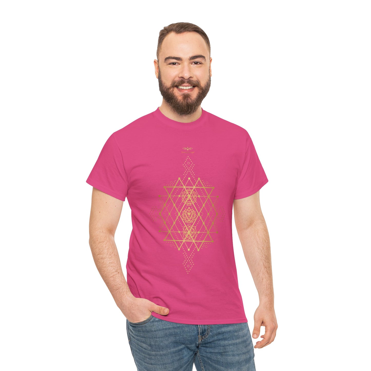 Sacred Geometry Chakra Unisex Heavy Cotton Tee