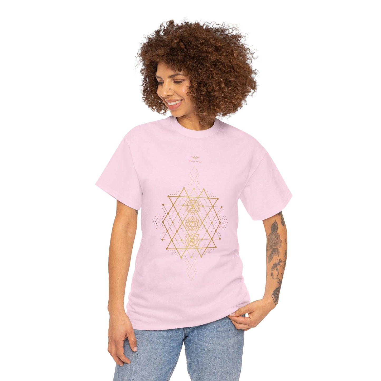 Sacred Geometry Chakra Unisex Heavy Cotton Tee
