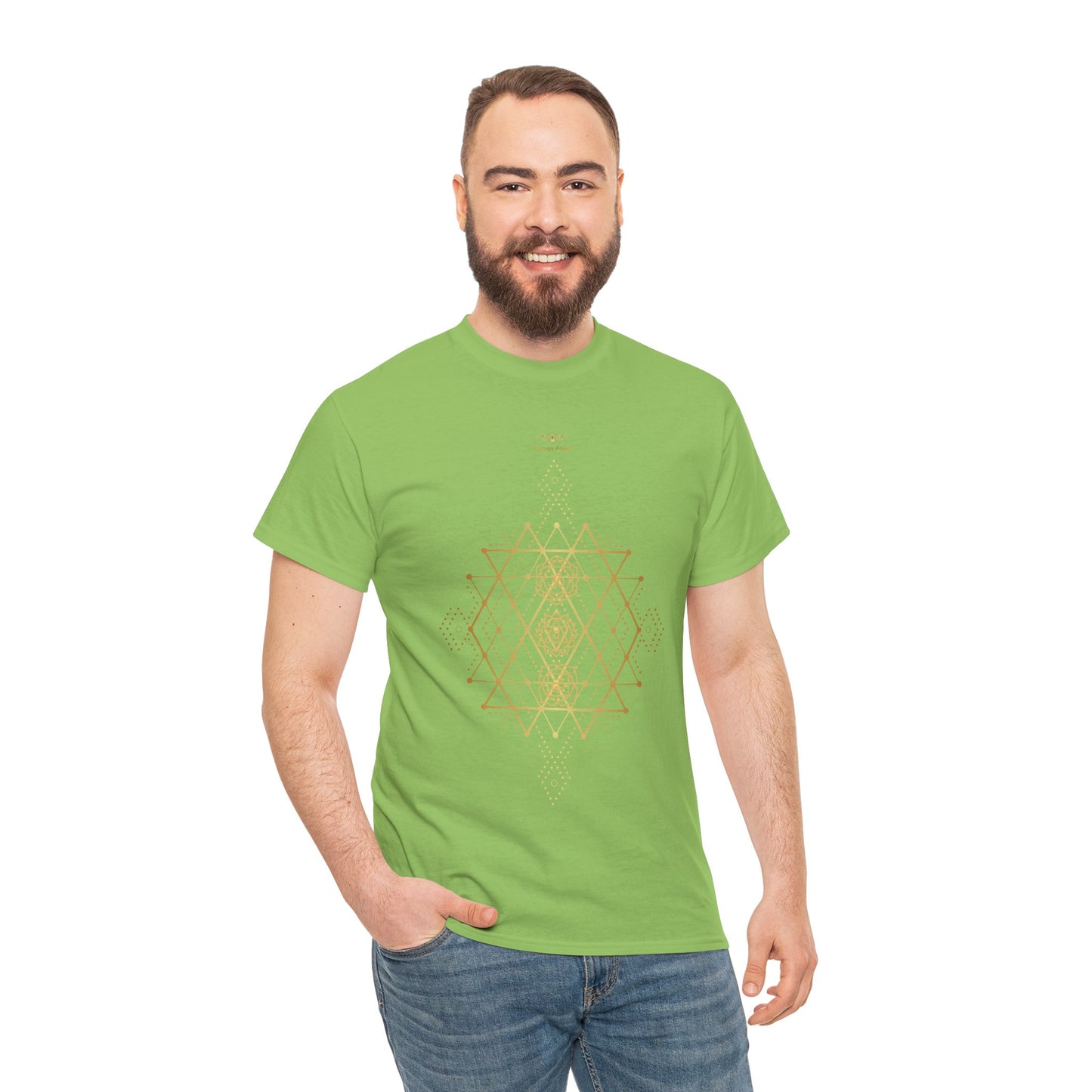 Sacred Geometry Chakra Unisex Heavy Cotton Tee