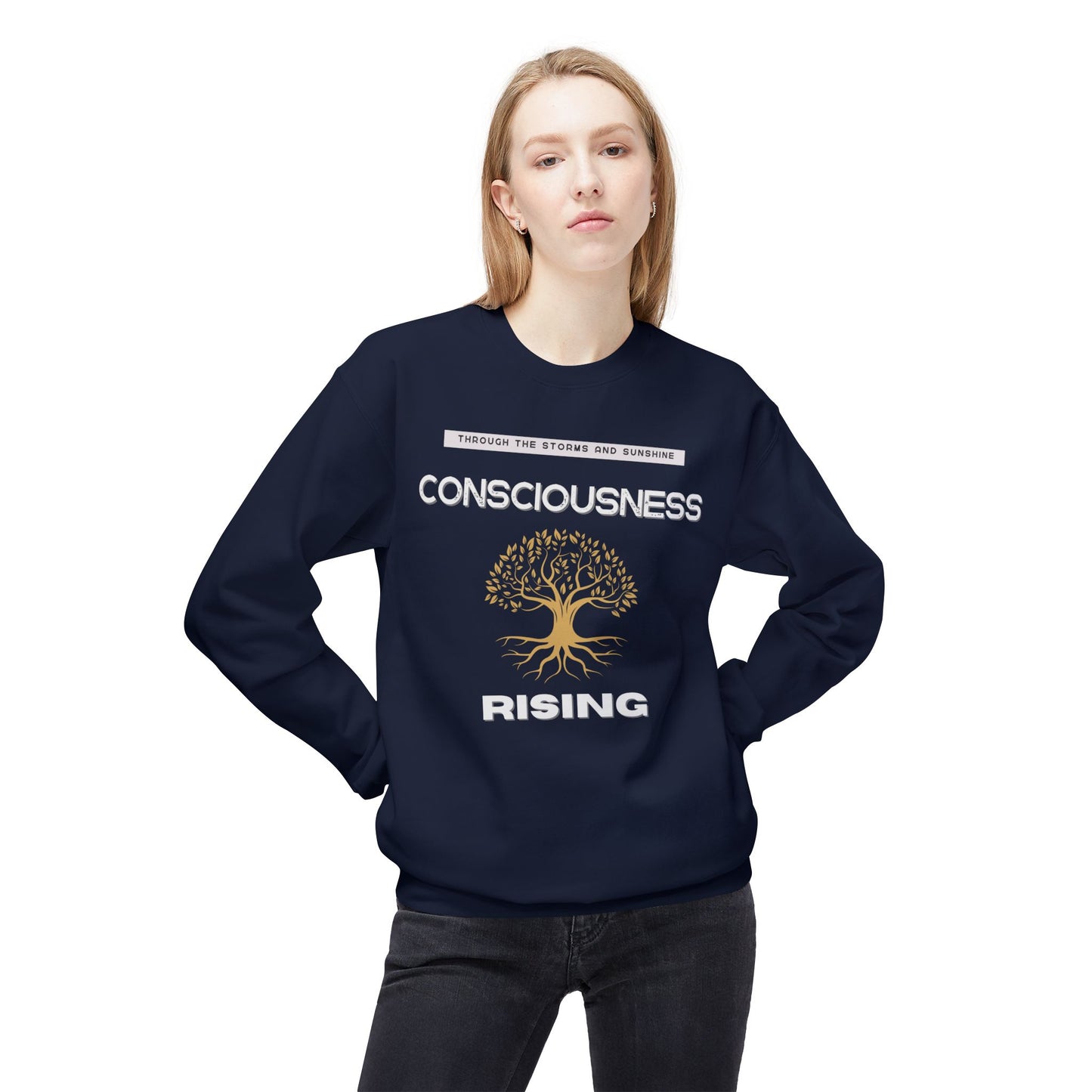 Consciousness Rising Unisex Garment-Dyed Sweatshirt – A Journey in Growth, Transformation, and Unity