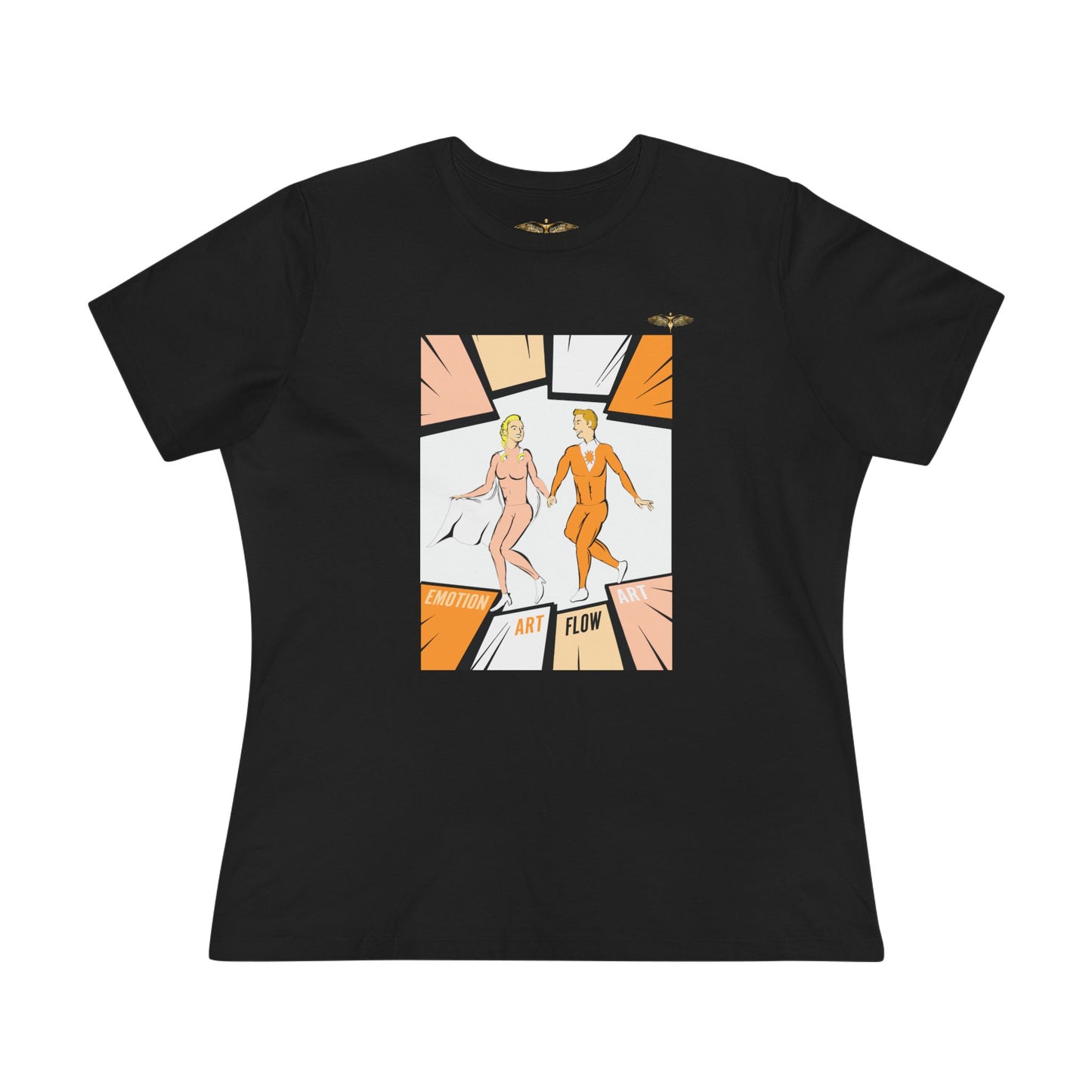 Solara & Rivo Women's Sacral Chakra Tee — "Art. Emotion. Flow." Lightweight Vintage Design